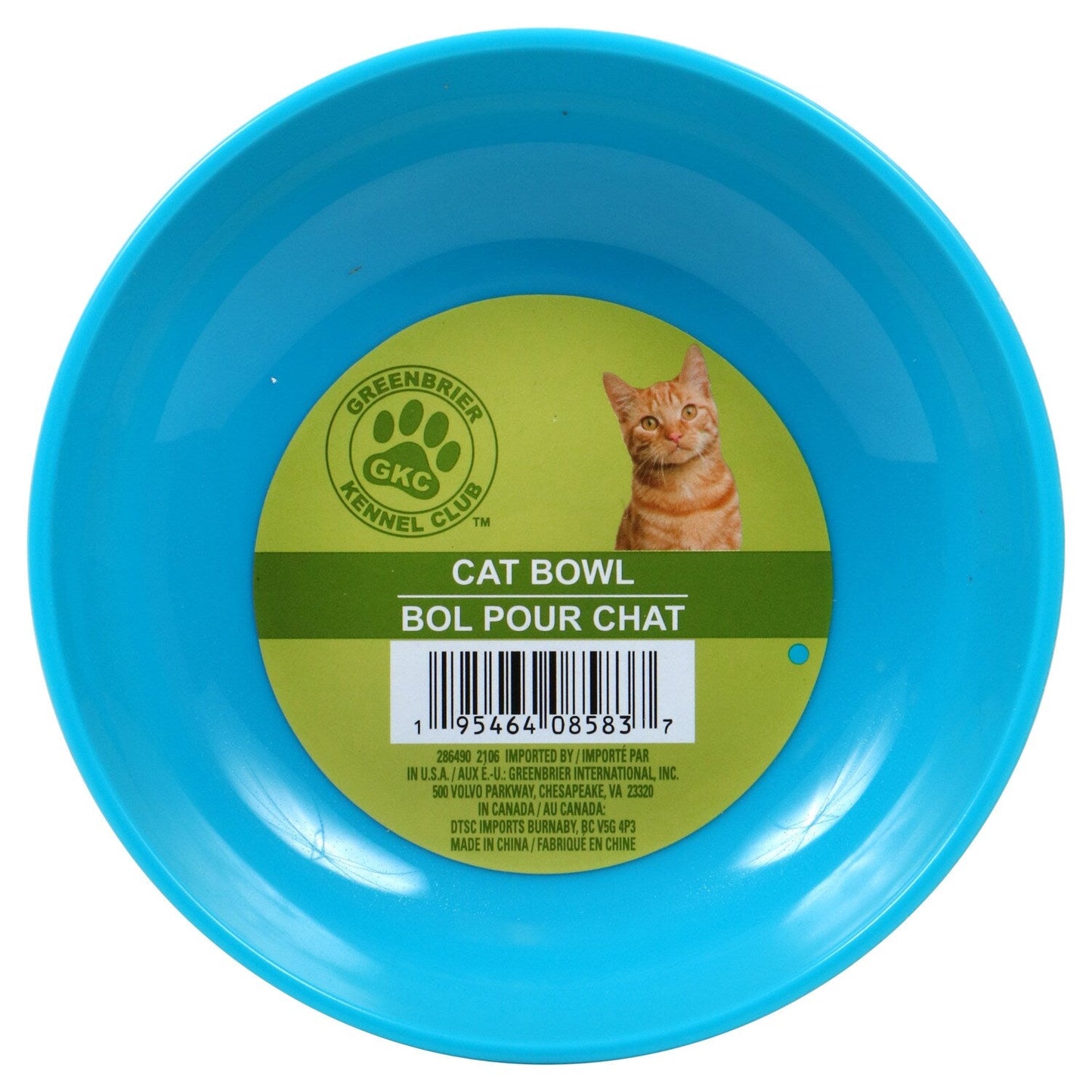 Greenbrier Kennel Club Plastic Non-Slip Cat Bowls, 5.125x1.5-in. (Pack of 24)