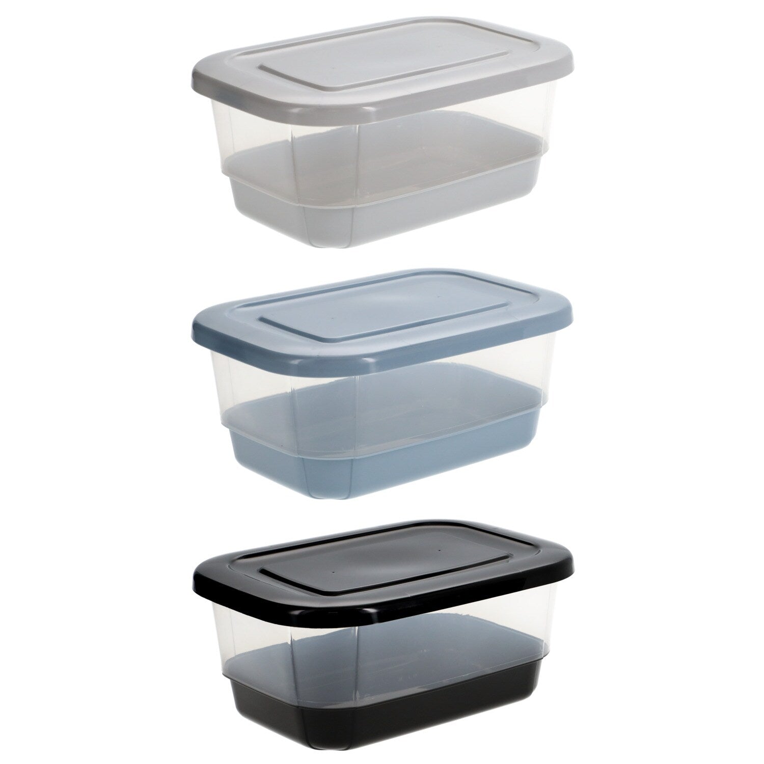 Essentials Two-Toned Storage Boxes with Lids, 10x4.25x7.125-in. (Pack of 36)