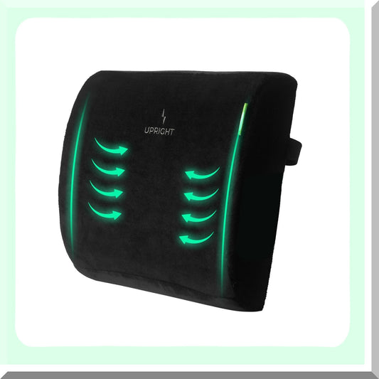 MemoryGel Lumbar Support Cushion - Ergonomic Back Pillow for Office Chair - Pain Relief & Posture Corrector - Cooling Gel Technology - Breathable Mesh Cover - Lower Back Support Pillow