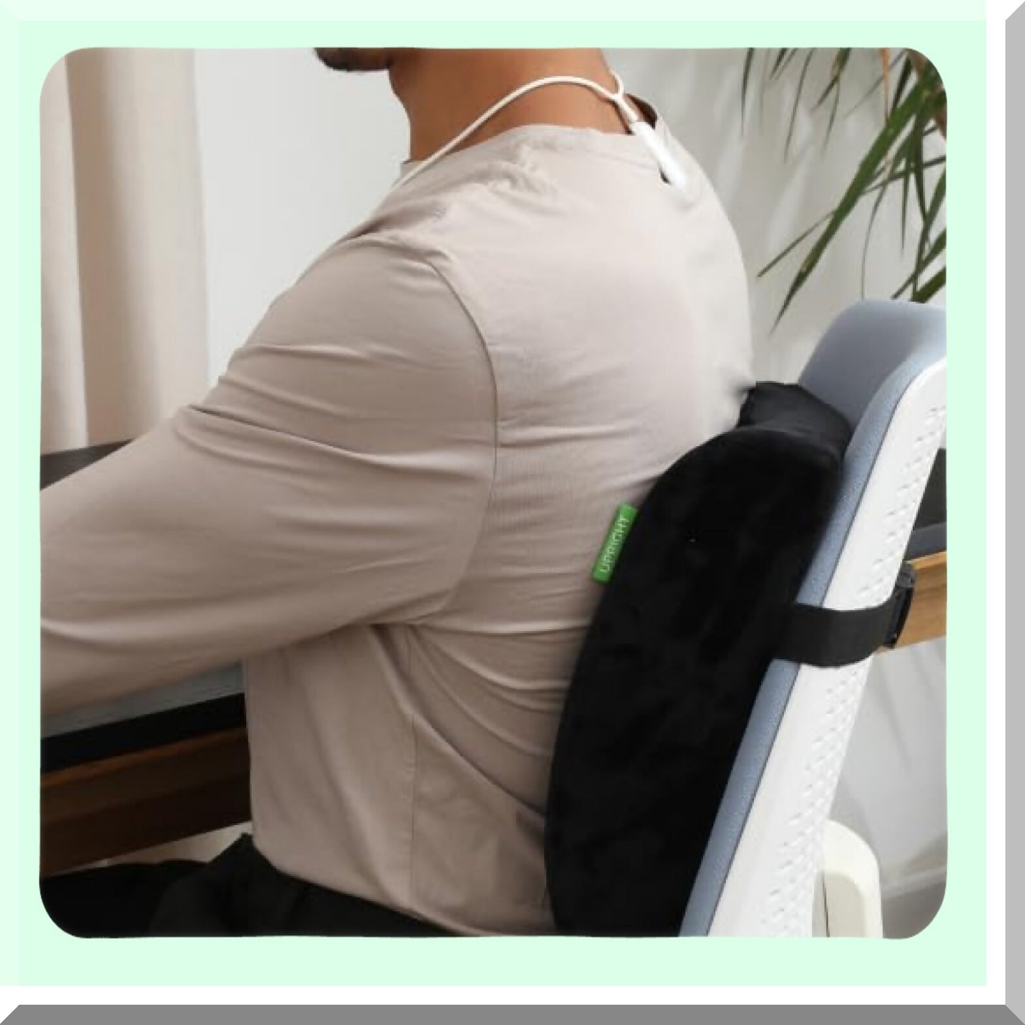 MemoryGel Lumbar Support Cushion - Ergonomic Back Pillow for Office Chair - Pain Relief & Posture Corrector - Cooling Gel Technology - Breathable Mesh Cover - Lower Back Support Pillow