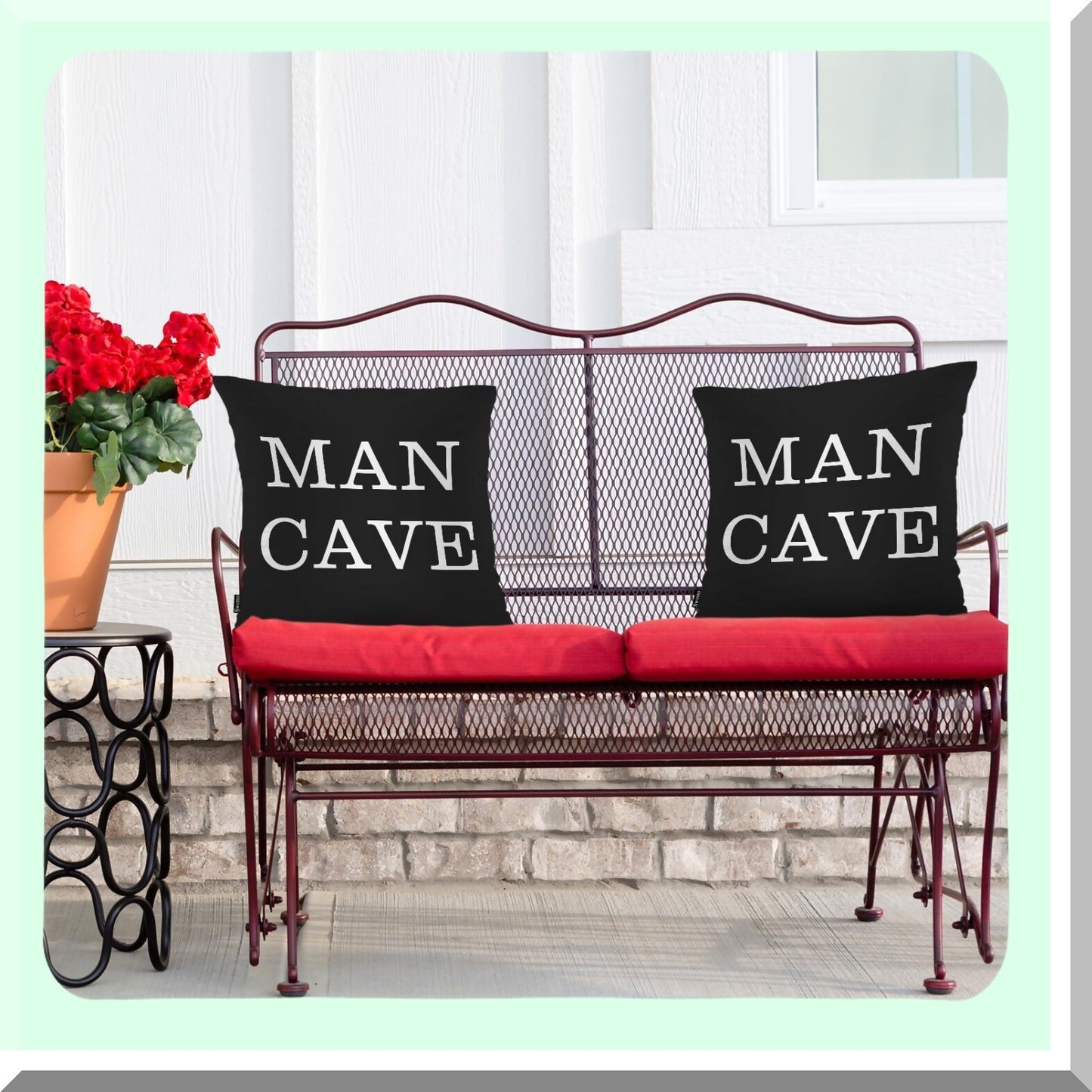 Funny Quote Boho Pillow Covers - Set of 2 Decorative Throw Pillows for Man Cave - Outdoor Indoor Cushion Cases for Livingroom Bedroom - 18"X18" White Black - Man Woman Gift