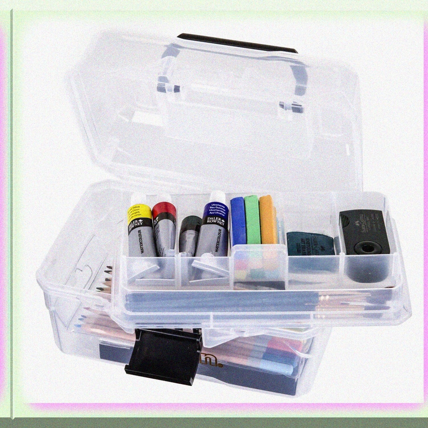 Small Clear Plastic Project Box with Lift-Out Tray