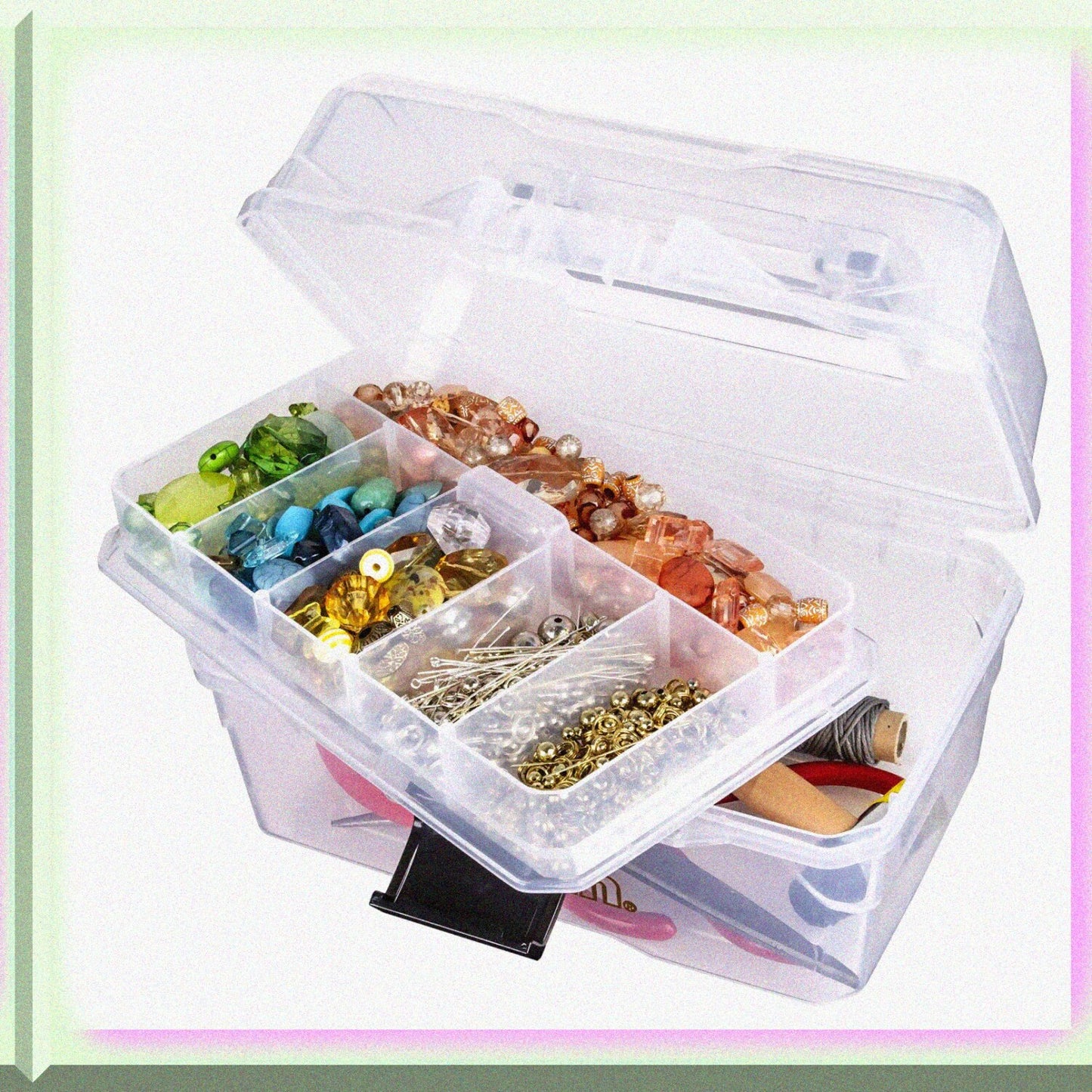 Small Clear Plastic Project Box with Lift-Out Tray