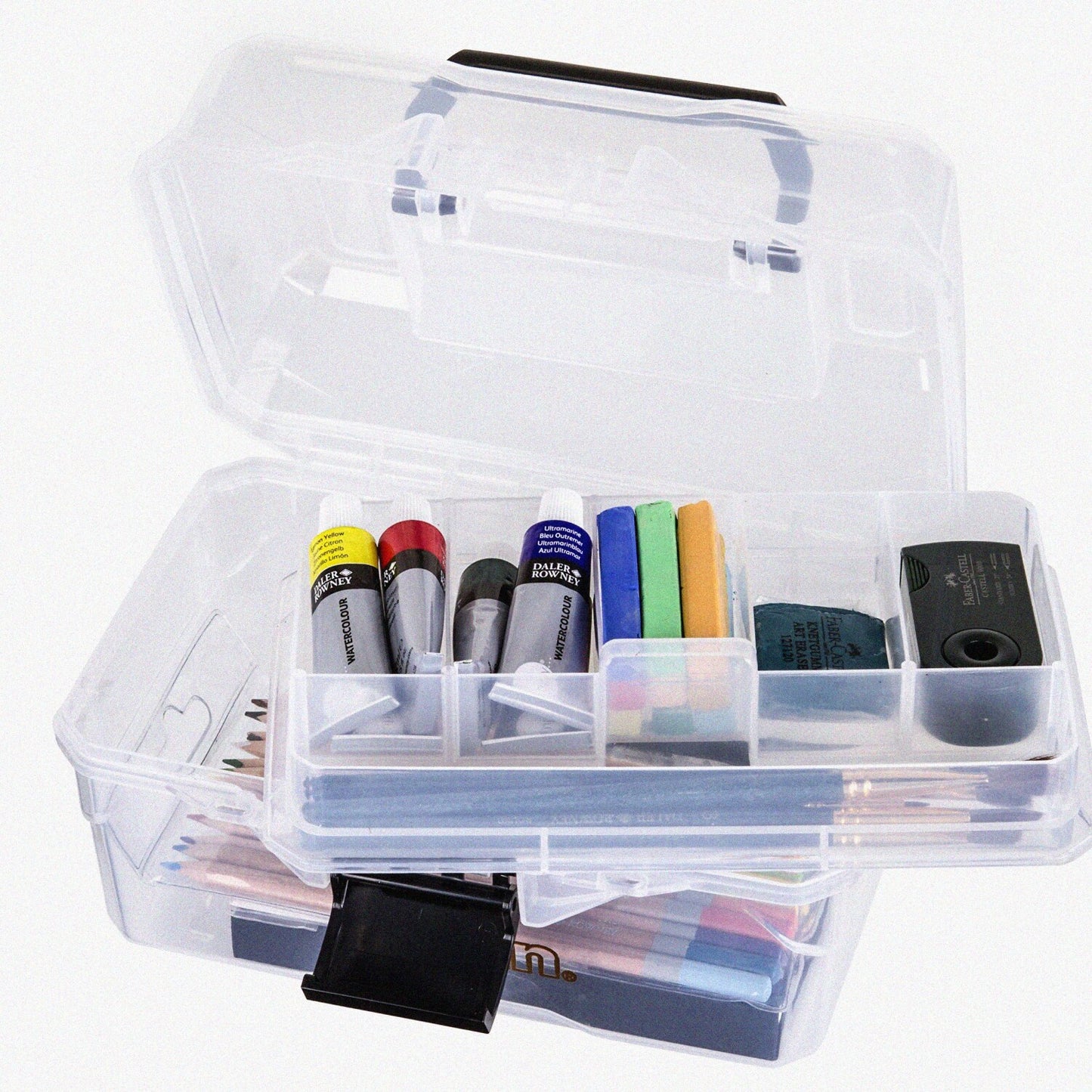 Small Clear Plastic Project Box with Lift-Out Tray