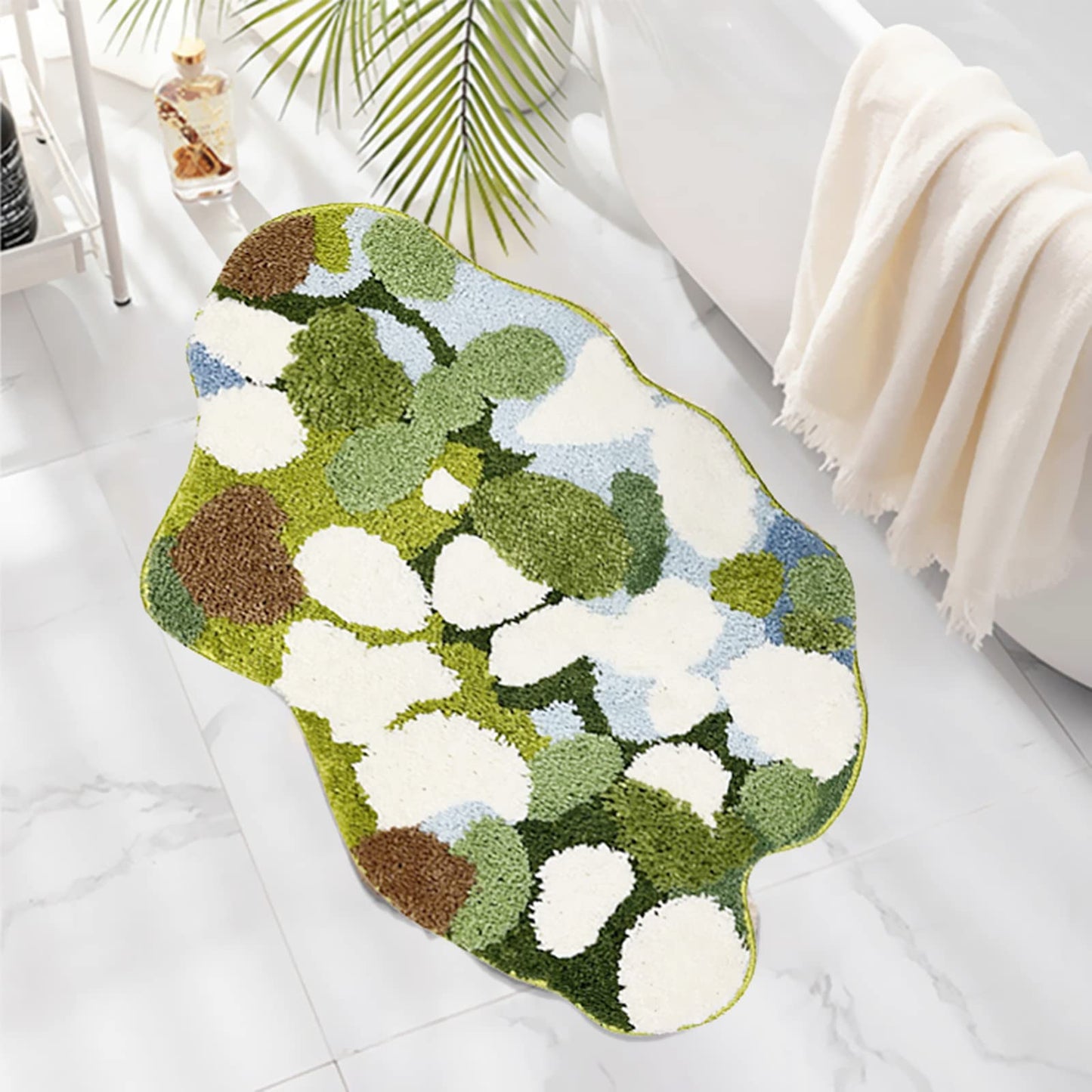 Moss Bath Mat 35x24 Inches Non Slip
