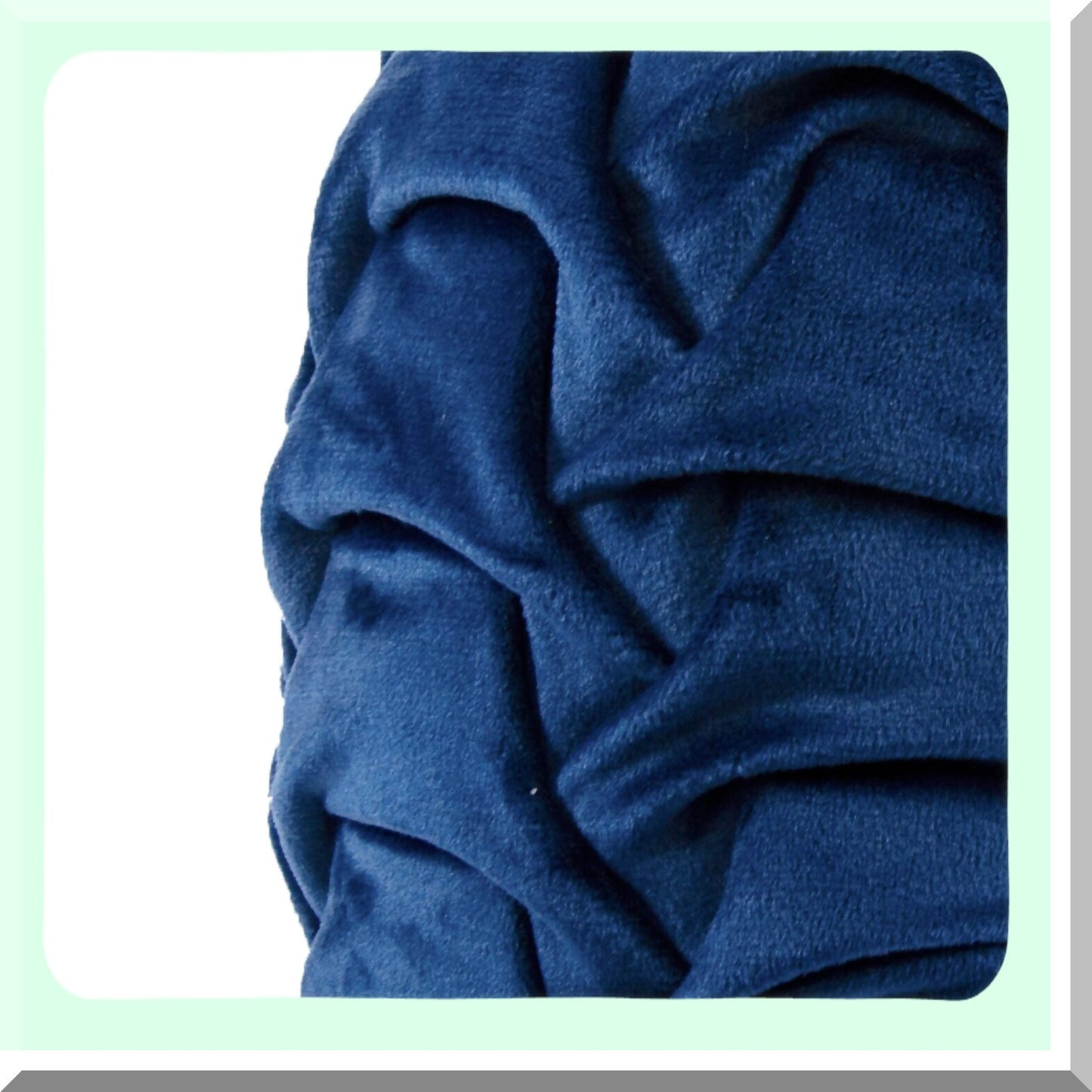 Navy Blue Velvet Round Pleated Throw Pillow - Plush Seat Cushion for Bed, Couch, Chair - Decorative Pillows 15" Diameter - Soft and Stylish Home Decor