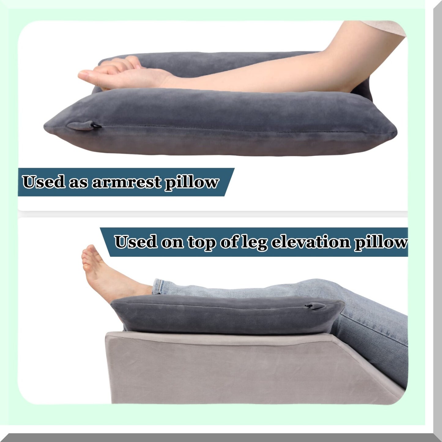 ElevateEase Arm Support Pillow - Memory Foam Arm Stabilizer for Swelling & Pain Relief - Washable Cover - Shoulder Surgery & Leg Injury Recovery