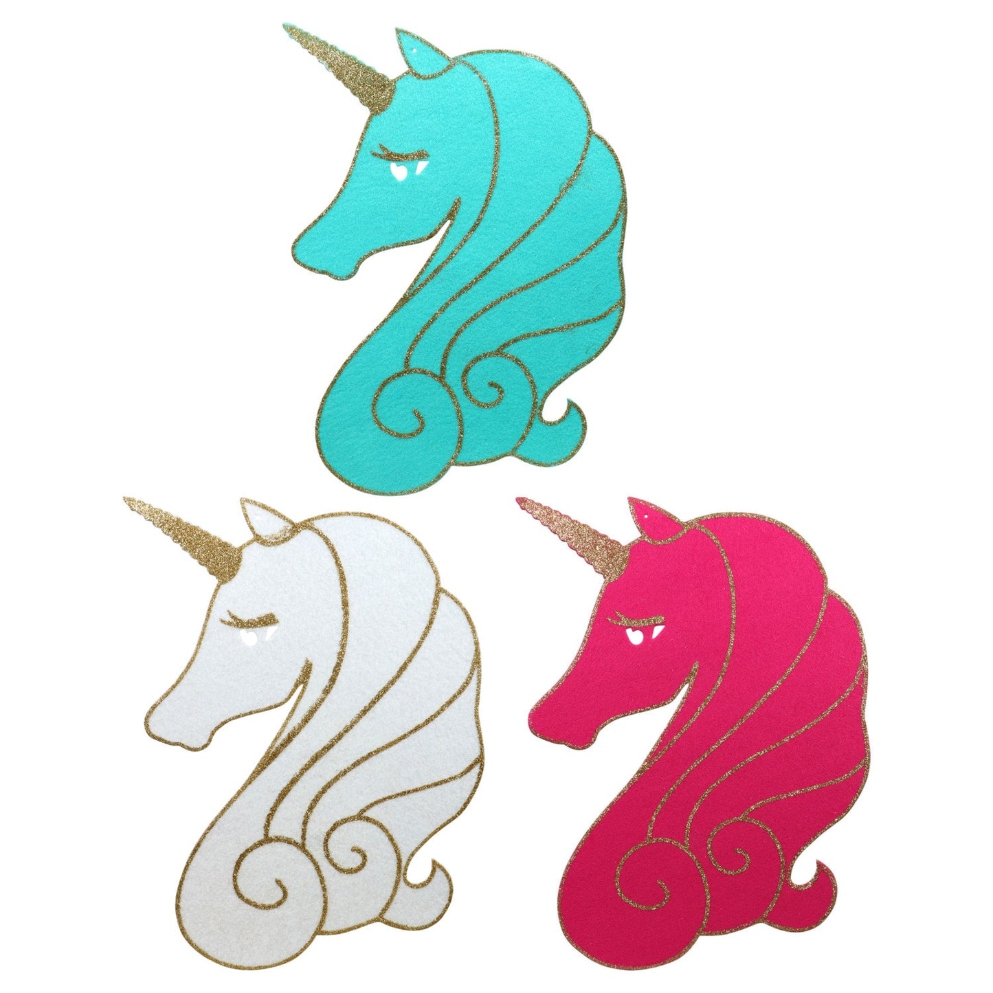 Unicorn Birthday Party Decorations Gold Glitter Accents, 12x13.5 in. (Pack 36)