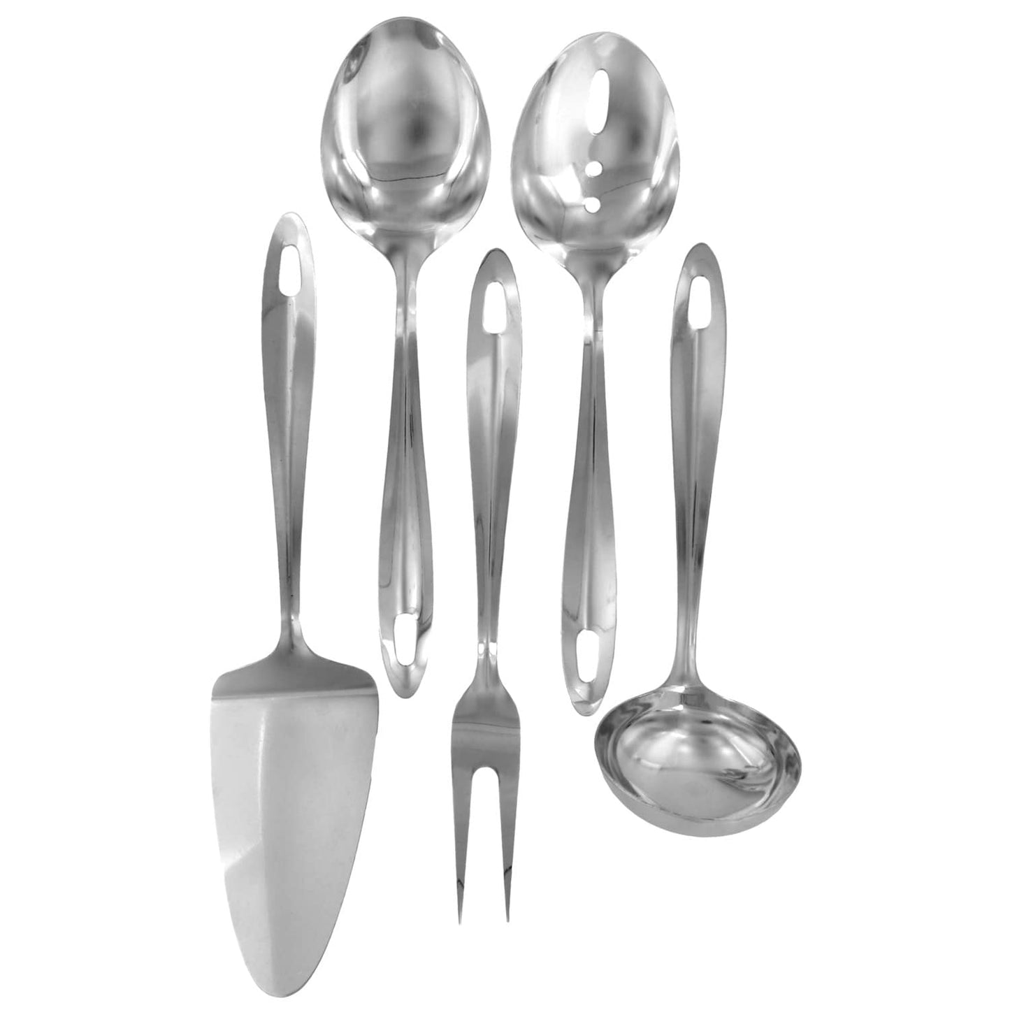 Cooking Concepts Assorted Stainless-Steel Serving Utensils, 9 in. (Pack of 48)
