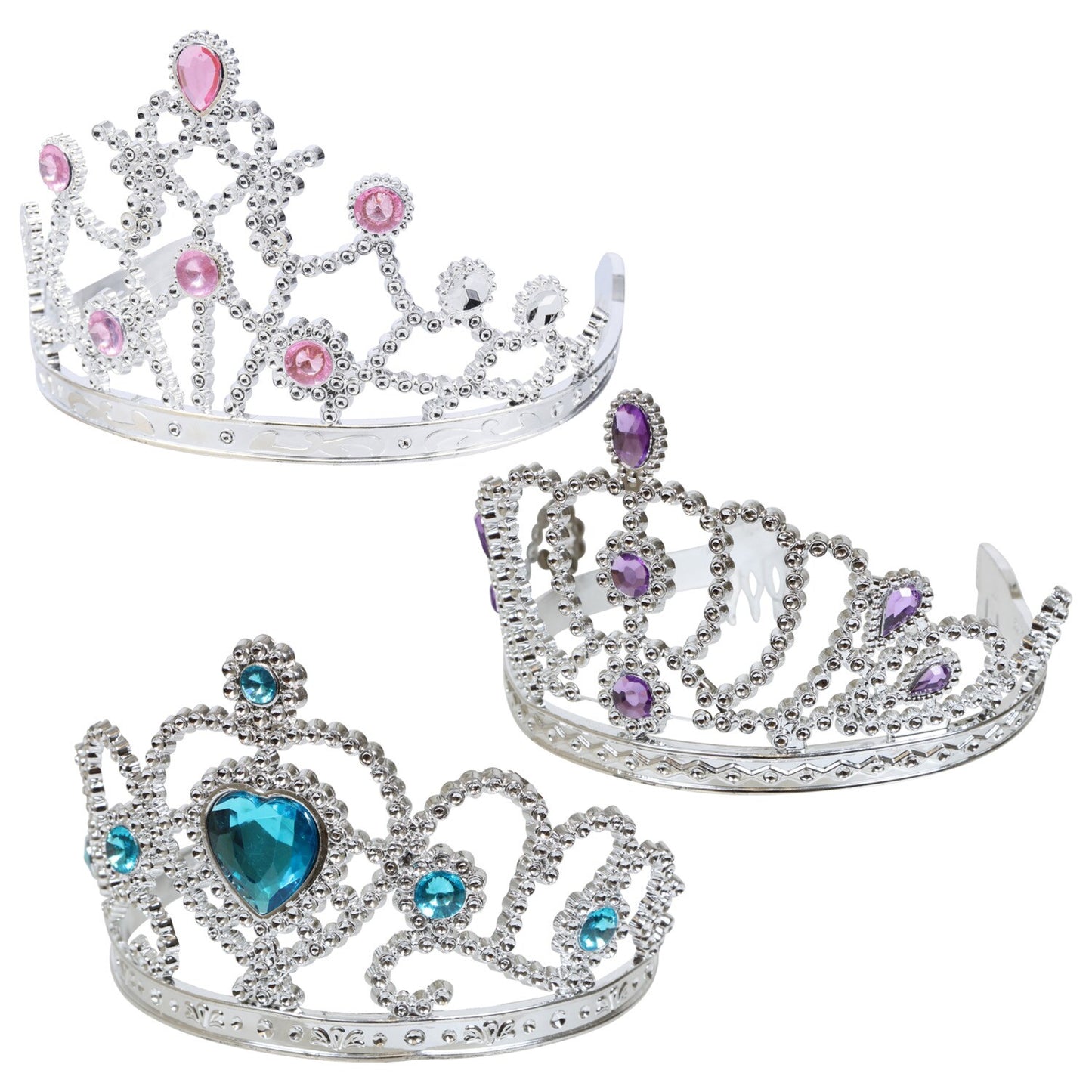 Just Pretending Dress-Up Plastic Princess Tiaras (Pack of 24)