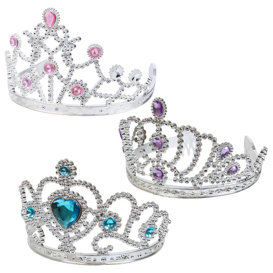 Just Pretending Dress-Up Plastic Princess Tiaras (Pack of 24)