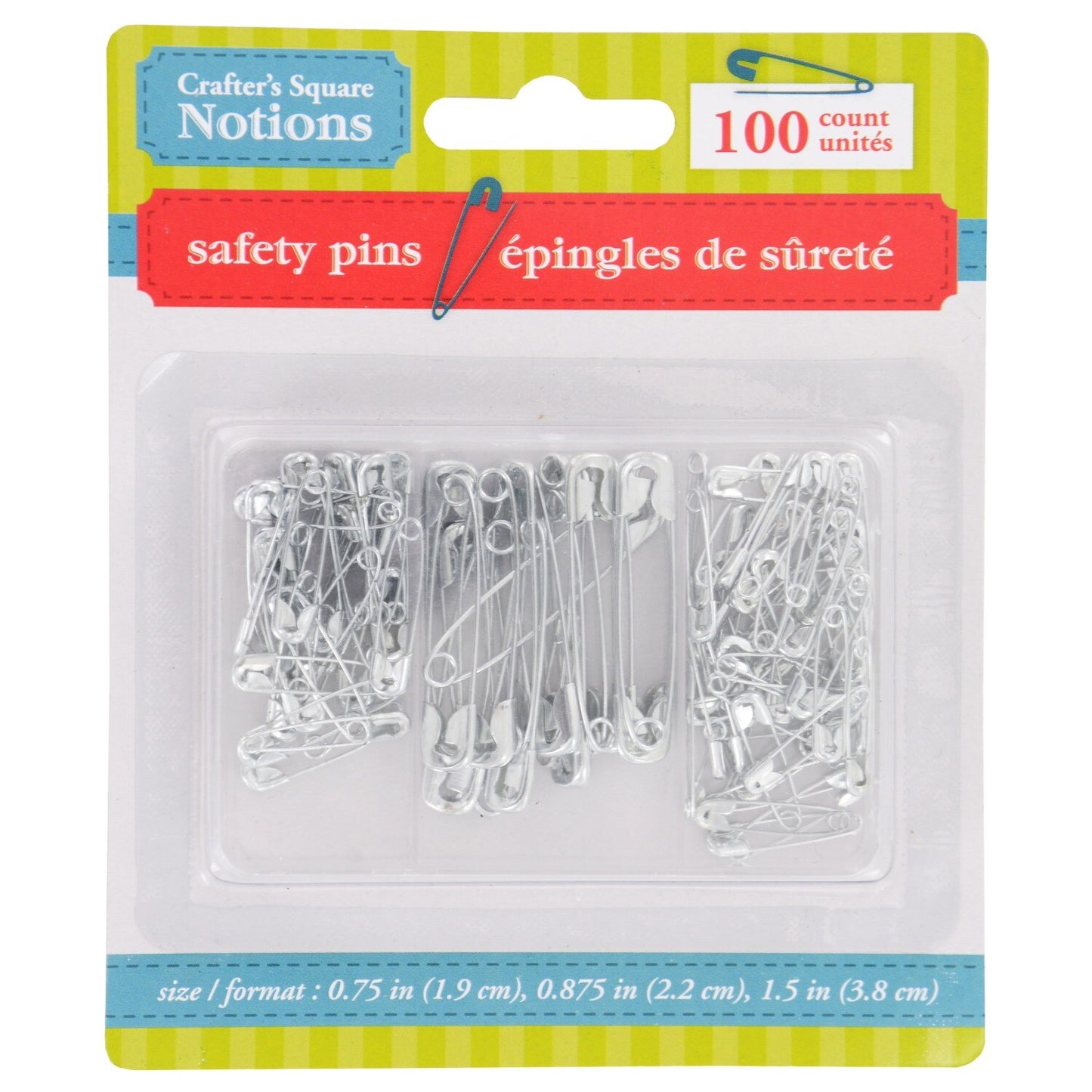Crafter's Square Safety Pin Kits, 100-ct. Packs (Pack of 24)