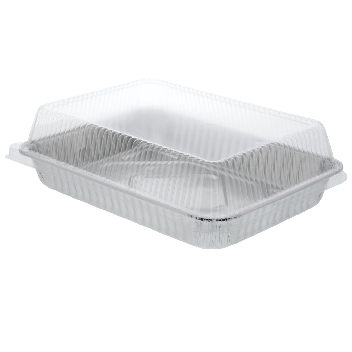 Foil Utility Pans with Plastic Lids (Pack of 12)