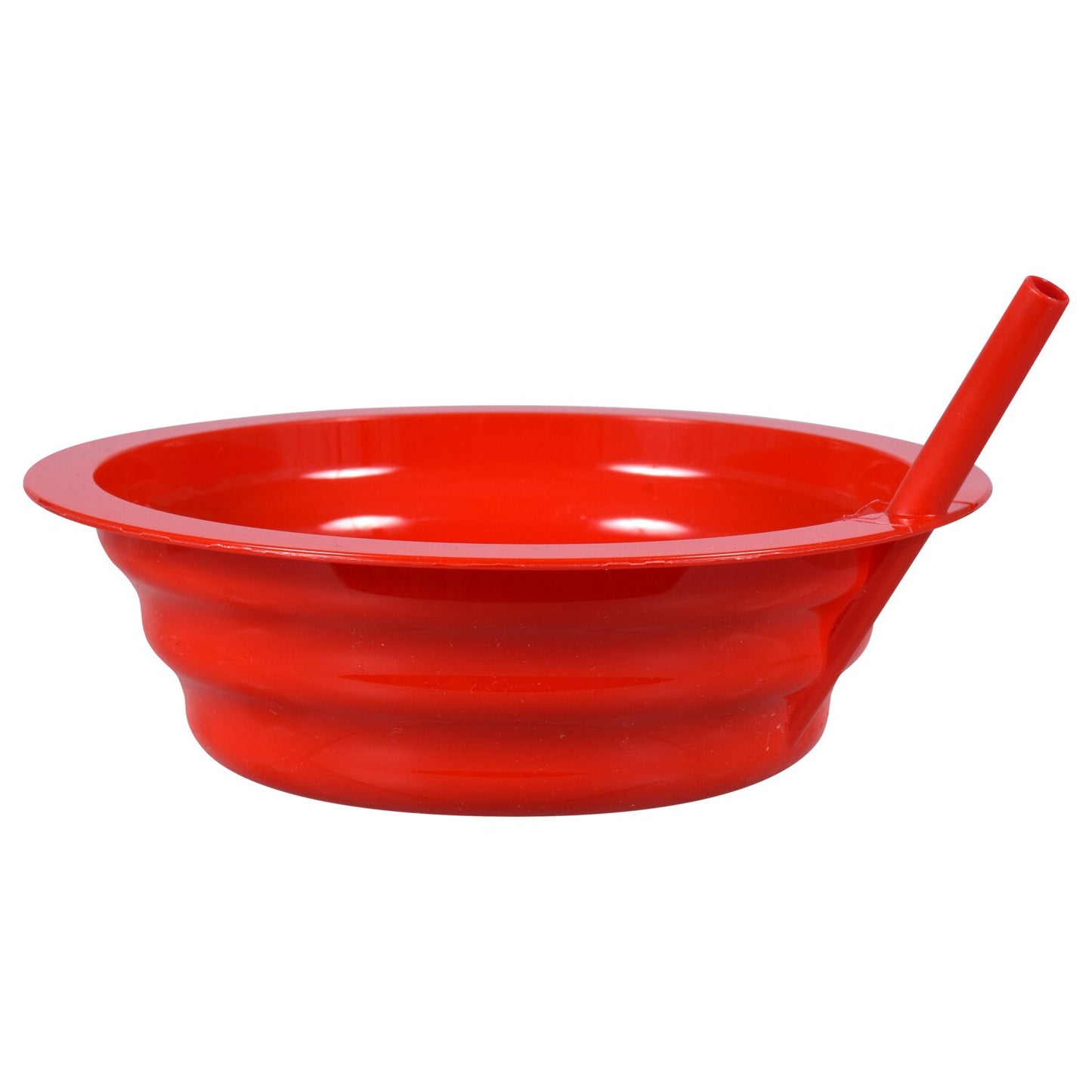 Colorful Plastic Bowls with Built-In Straws, 7.5 in. (Pack of 24)