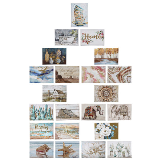 Decorative Canvas Prints with Foil, 5.875x8.625-in. (Pack of 22)