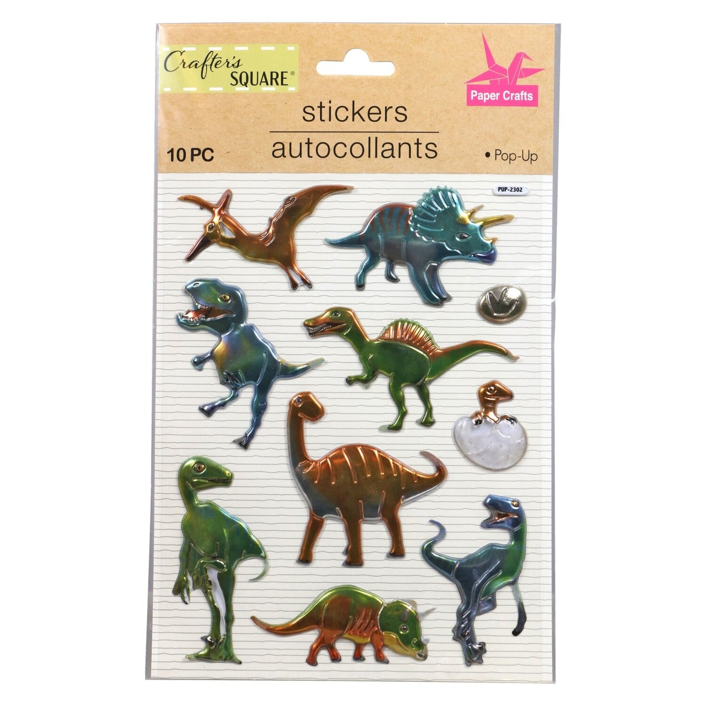 Crafter's Square Metallic Pop-up Stickers (Pack of 36)
