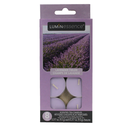Luminessense Lavender Fields Scented Tealight Candles, 8-ct. Packs (Pack of 12)