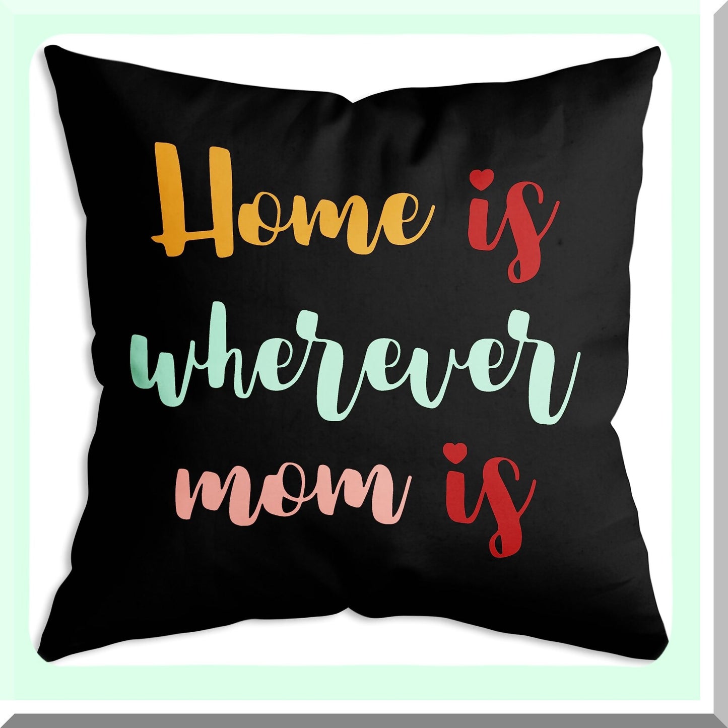 Colorful Mom Love Throw Pillow Covers - 18x18 Inch Soft Home Decor Gifts for Mom from Daughter Son. Perfect Mothers Day Birthday Gift to show Mom how much you care.