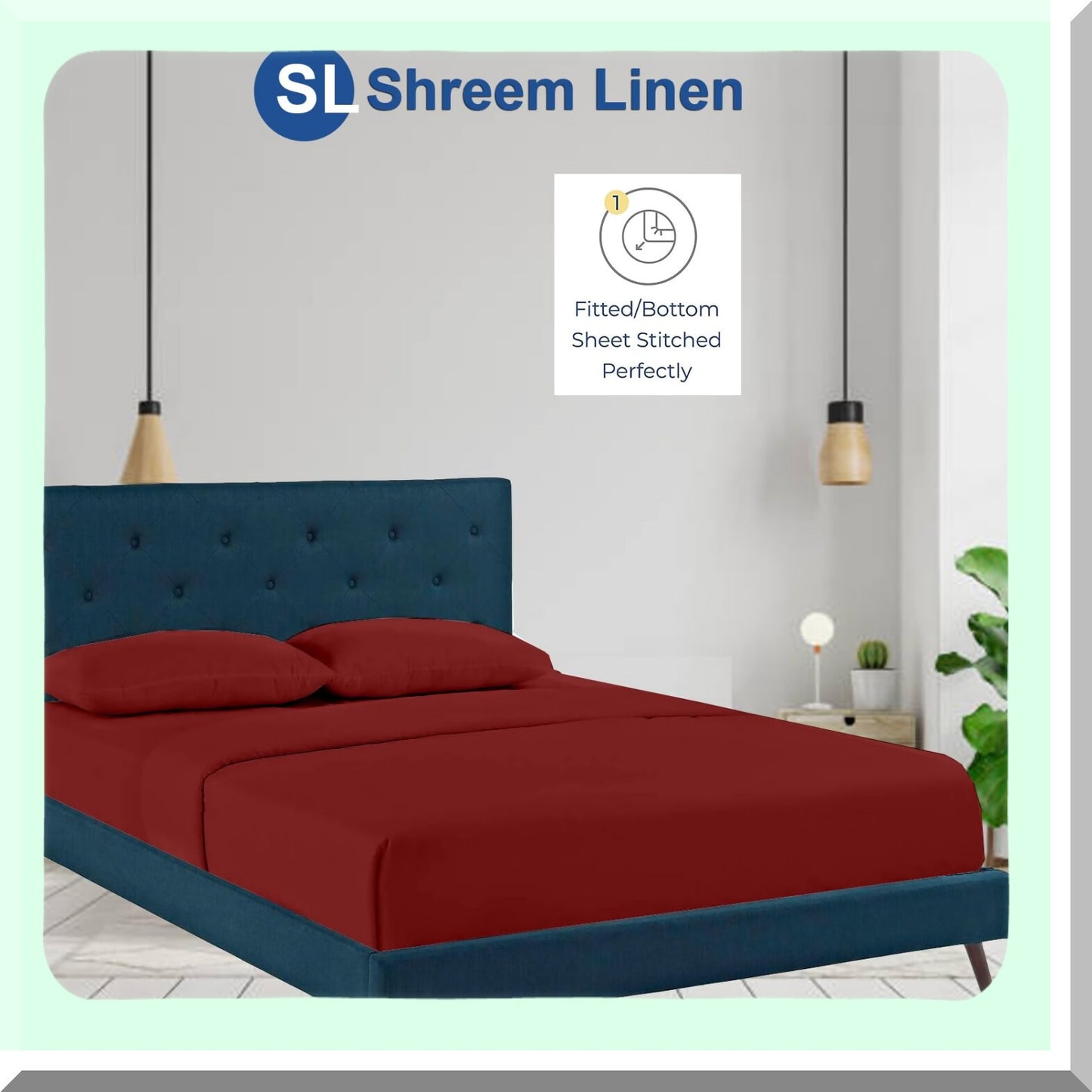 UltraFlex Split Top Sheets - Microfiber Flex Head Sheets for Sleep Number Bed - 4 Piece Set - Deep Pocket Burgundy Sheets - Fits up to 15" Mattress