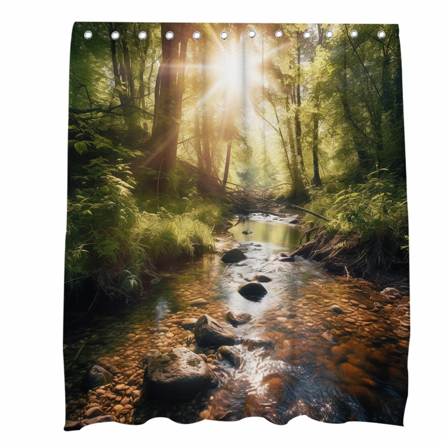 Sage Green Forest Shower Curtain 72x72