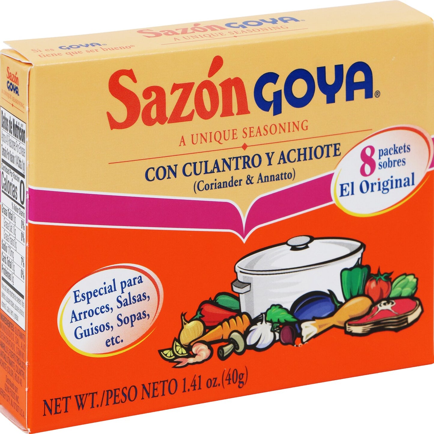 Goya Sazon Seasoning, 8-ct. Boxes (Pack of 18)