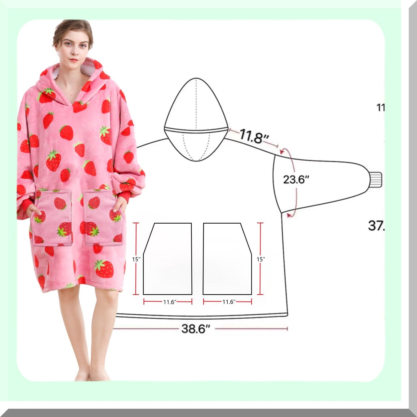 CozyCloud Oversized Fluffy Sherpa Blanket - Ultra Soft Plush Comfort for All Sizes, Strawberry Red