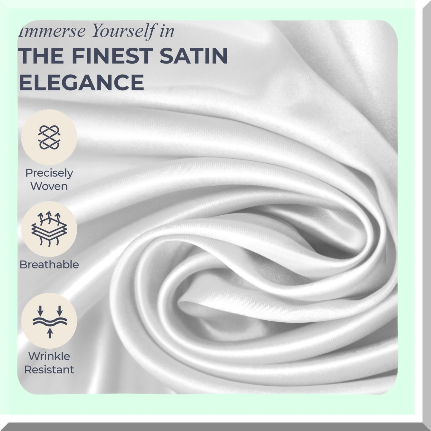 SilkLux Queen Bed Set - 6pcs Luxurious All-Season Silky Soft Sheets for Elegant and Comfy Sleep Experience. Wrinkle-Free White Bedding Set.