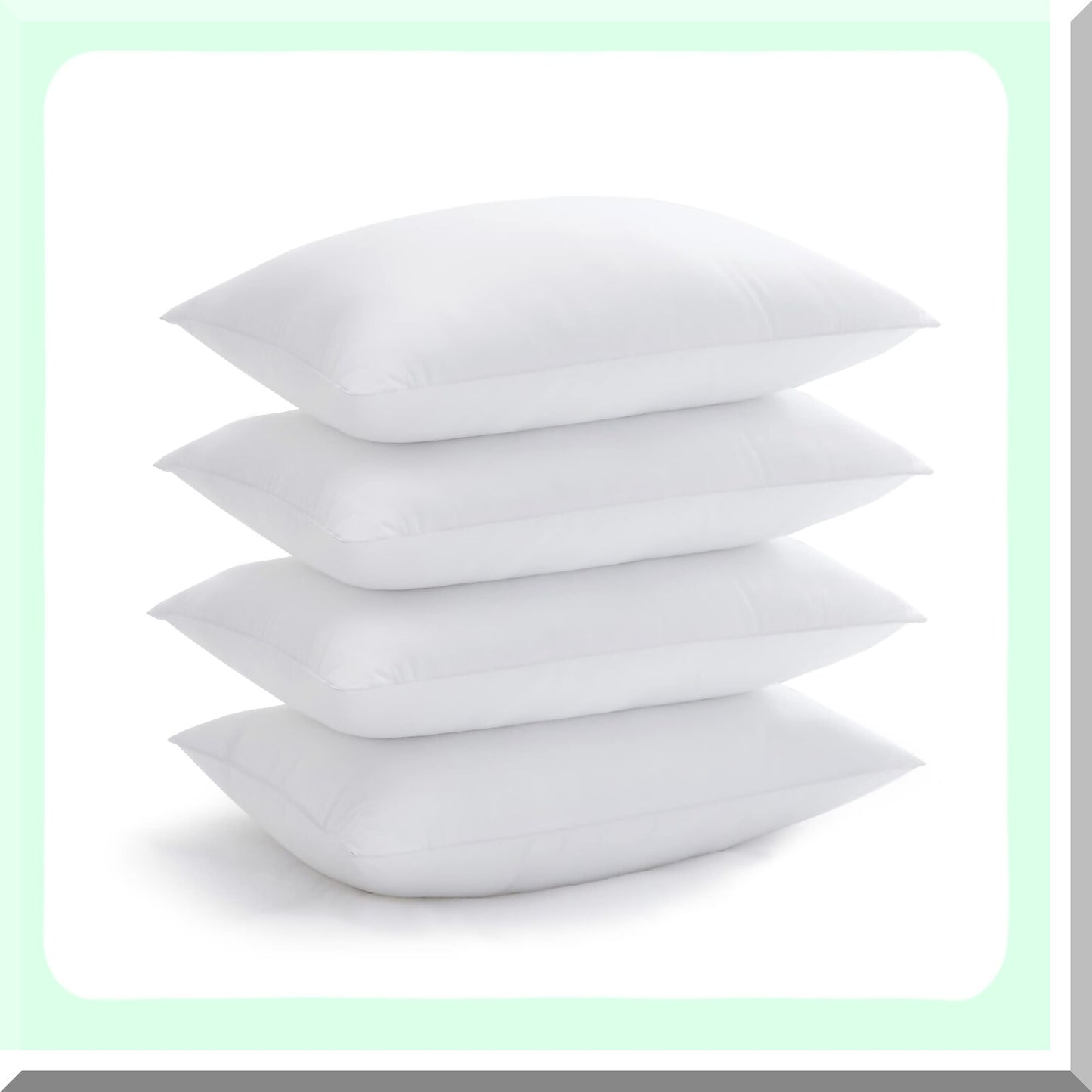 CoolDream Plush Pillows - Premium Soft 3D Down Alternative Fill for Back, Stomach or Side Sleepers - Hotel Quality Cooling Bed Pillows (Pack of 4)