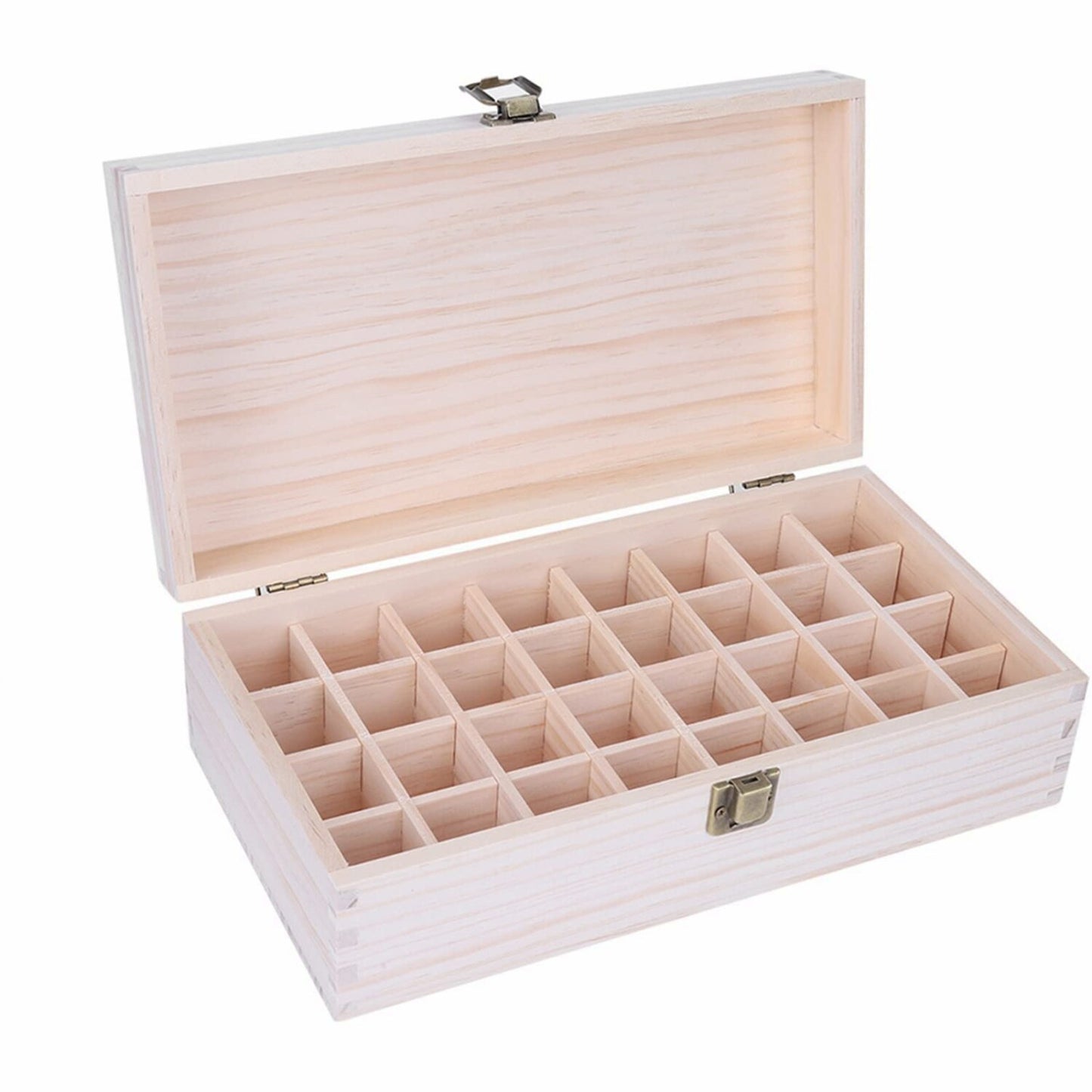 Wooden 32-Slot Storage Box Organizer