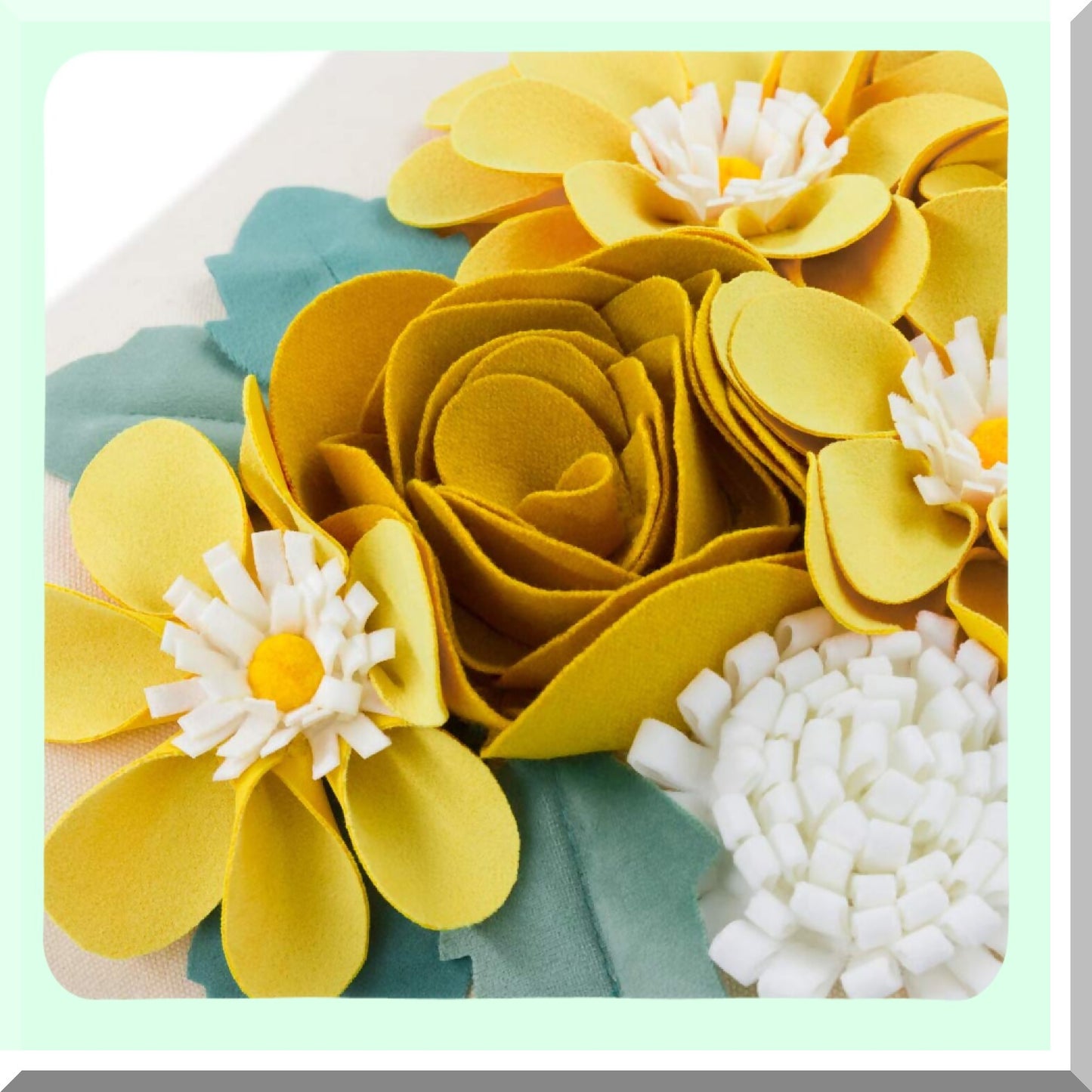 Floral Bliss 3D Pillow Cover - Creamy White Aesthetic Decorative Cushion for Home Decor - Colorful Yellow Flower Case - 18x18 Inches