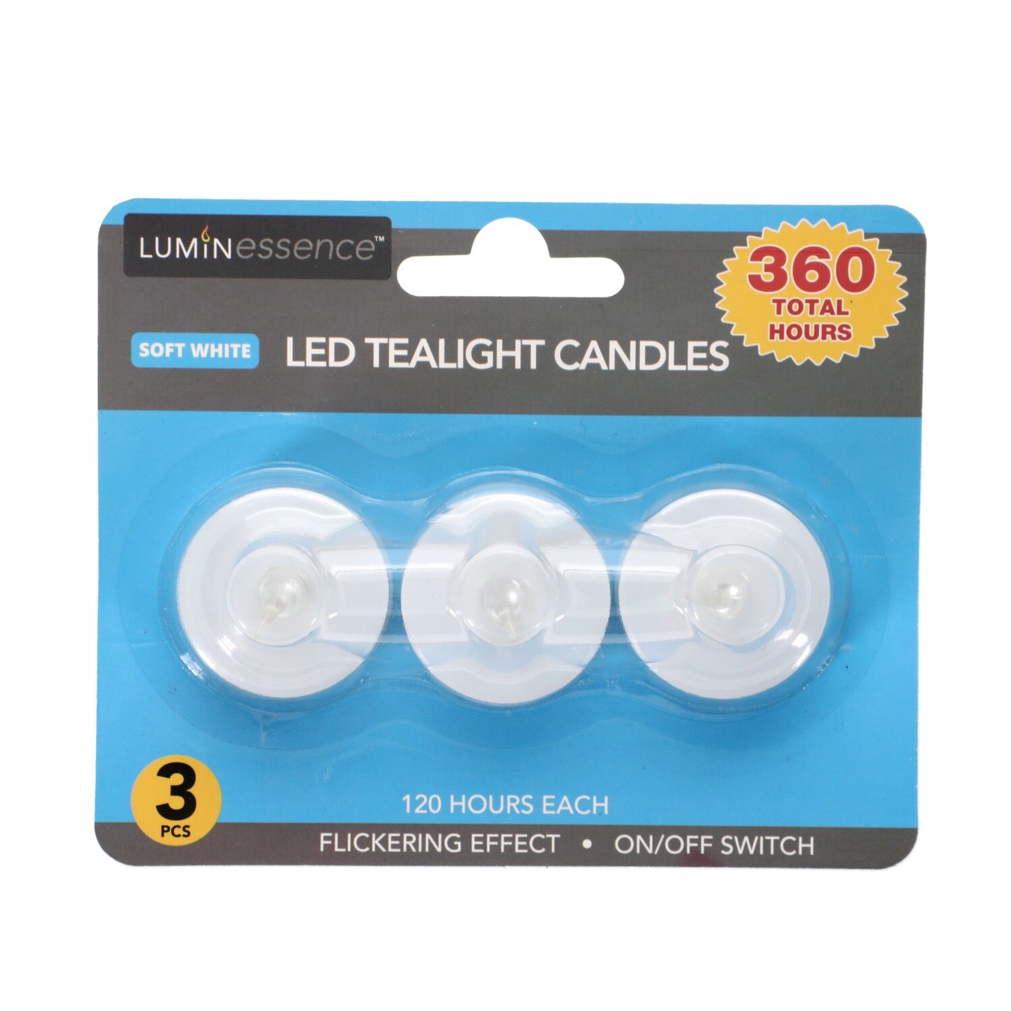 LED Battery-Operated Tealight Candles, 3-ct. (Pack of 36)