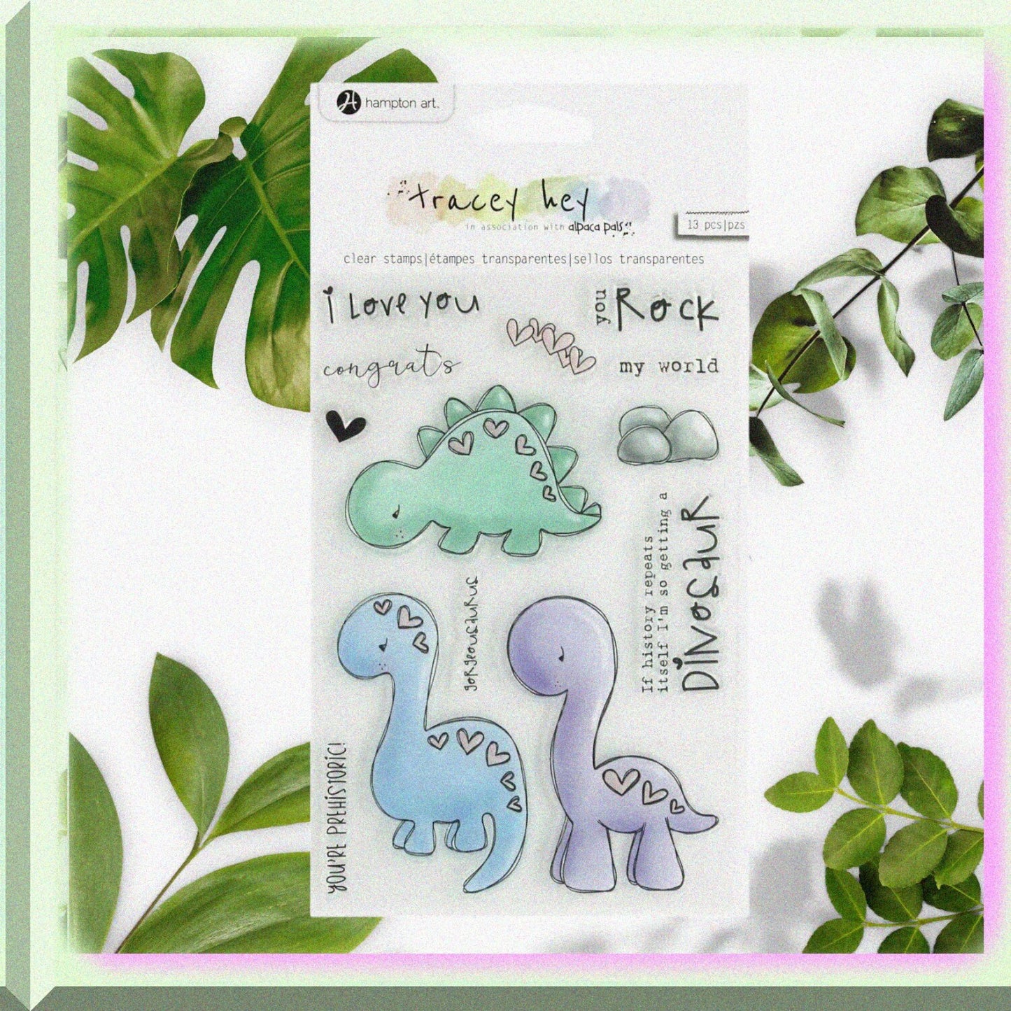TH Clear Stamp Set You Rock Dinosaurs