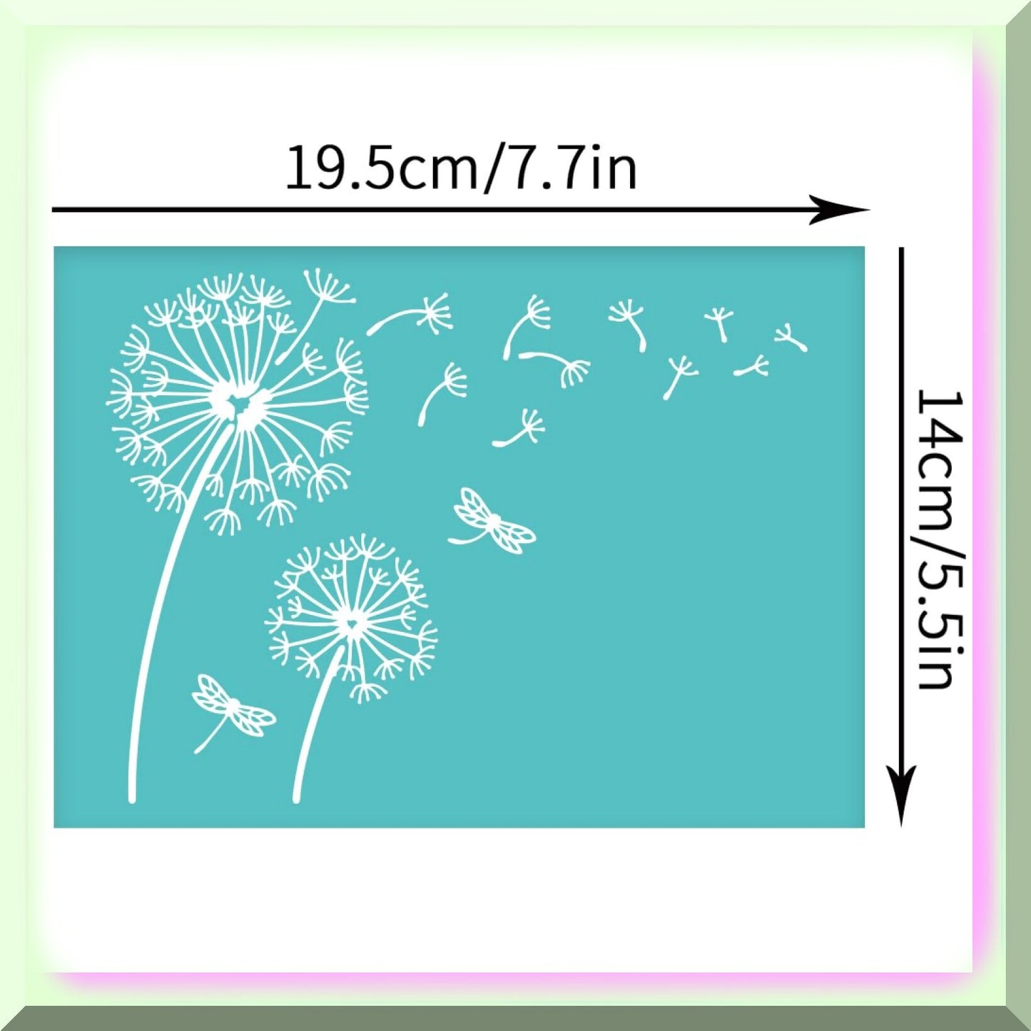 Self-Adhesive Silk Screen Kit 2Pcs Dandelion Dragonfly
