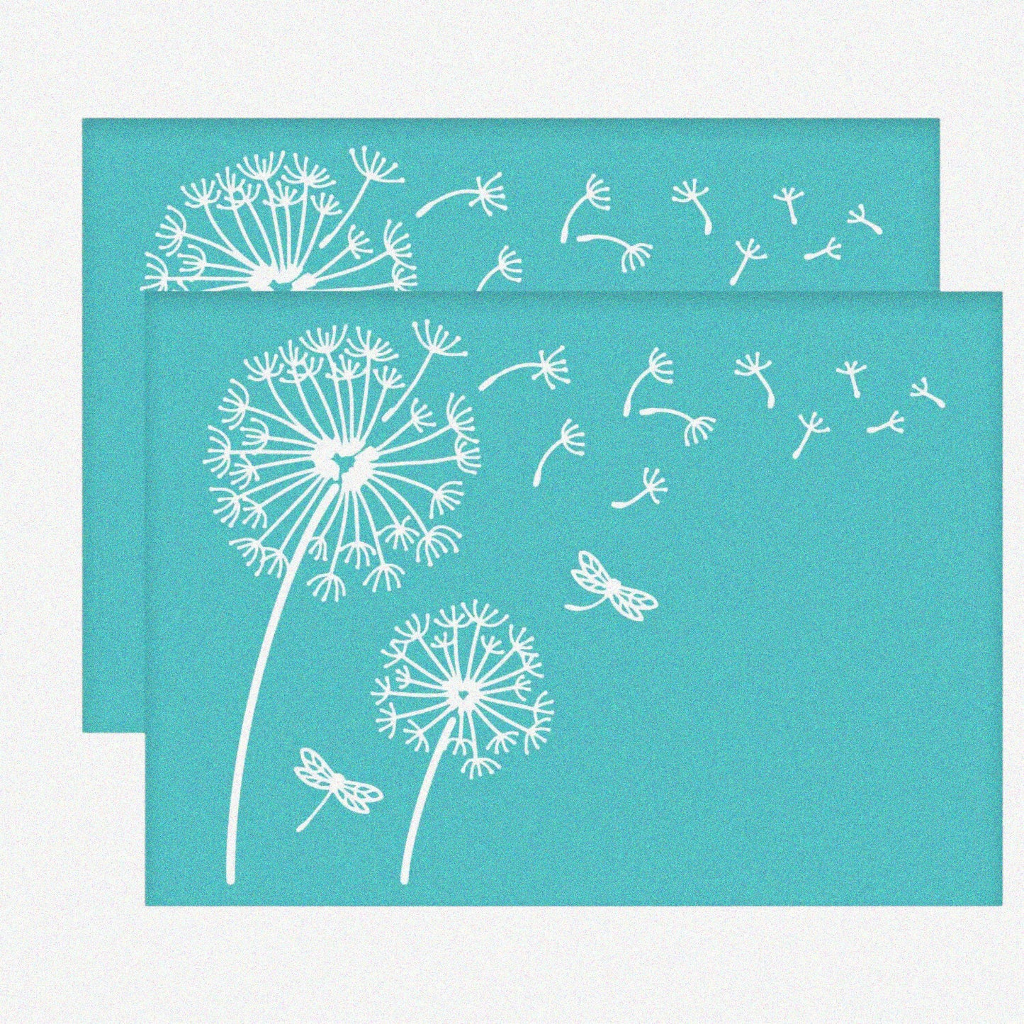 Self-Adhesive Silk Screen Kit 2Pcs Dandelion Dragonfly