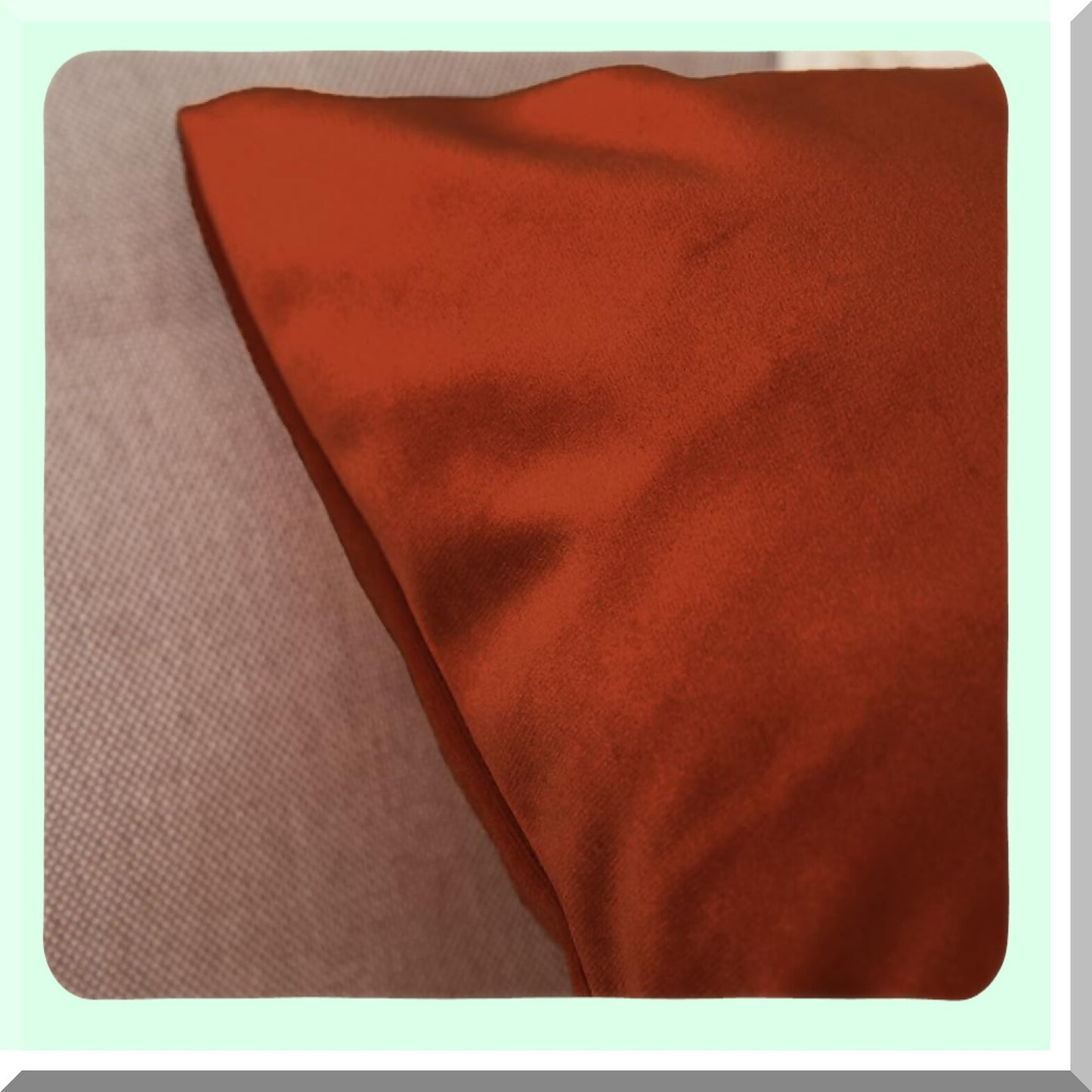 Luxury Velvet Burnt Orange Pillow Covers - Set of 2 | Soft Decorative Cushion Cases for Couch, Sofa, Bedroom | 24x24 Inch Square Throw Pillows