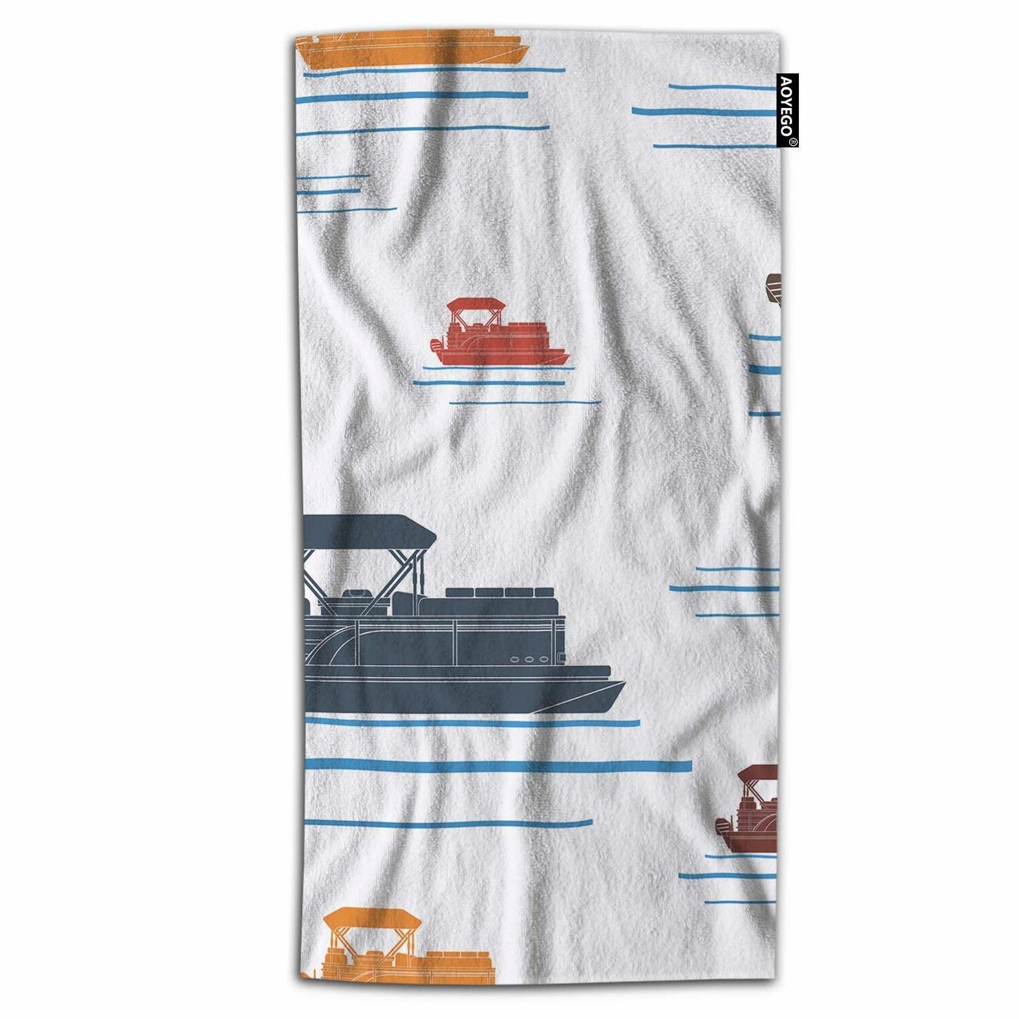 Pontoon Boats Bath Towel 64x32 Inch Polyester Microfiber