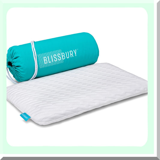 UltraThin Memory Foam Flat Pillow - 2.6 Inch Premium Stomach Sleeper Pillow for Neck and Back Support with Removable Bamboo Case