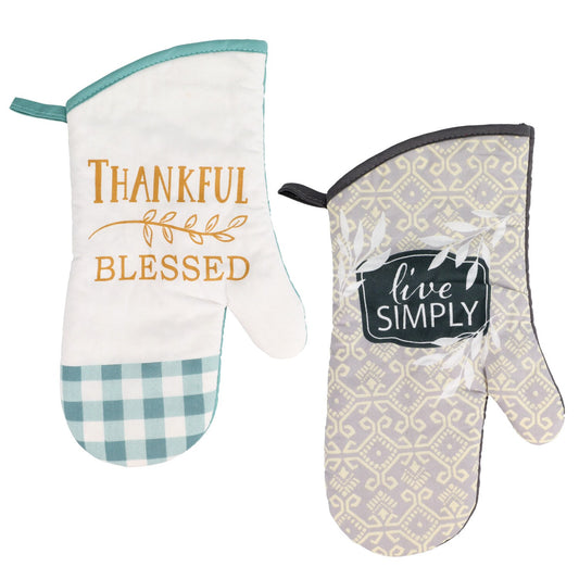 Home Collection Sentiments Oven Mitts, 13x7 in. (Pack of 12)