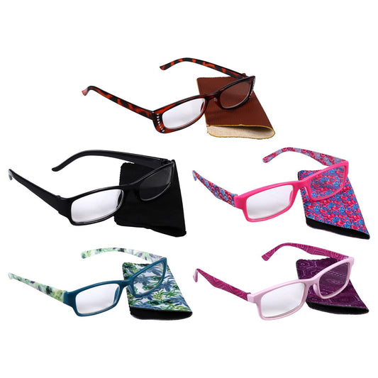 Fashion Readers with pouches, 2.0 Diopter (Pack of 24)