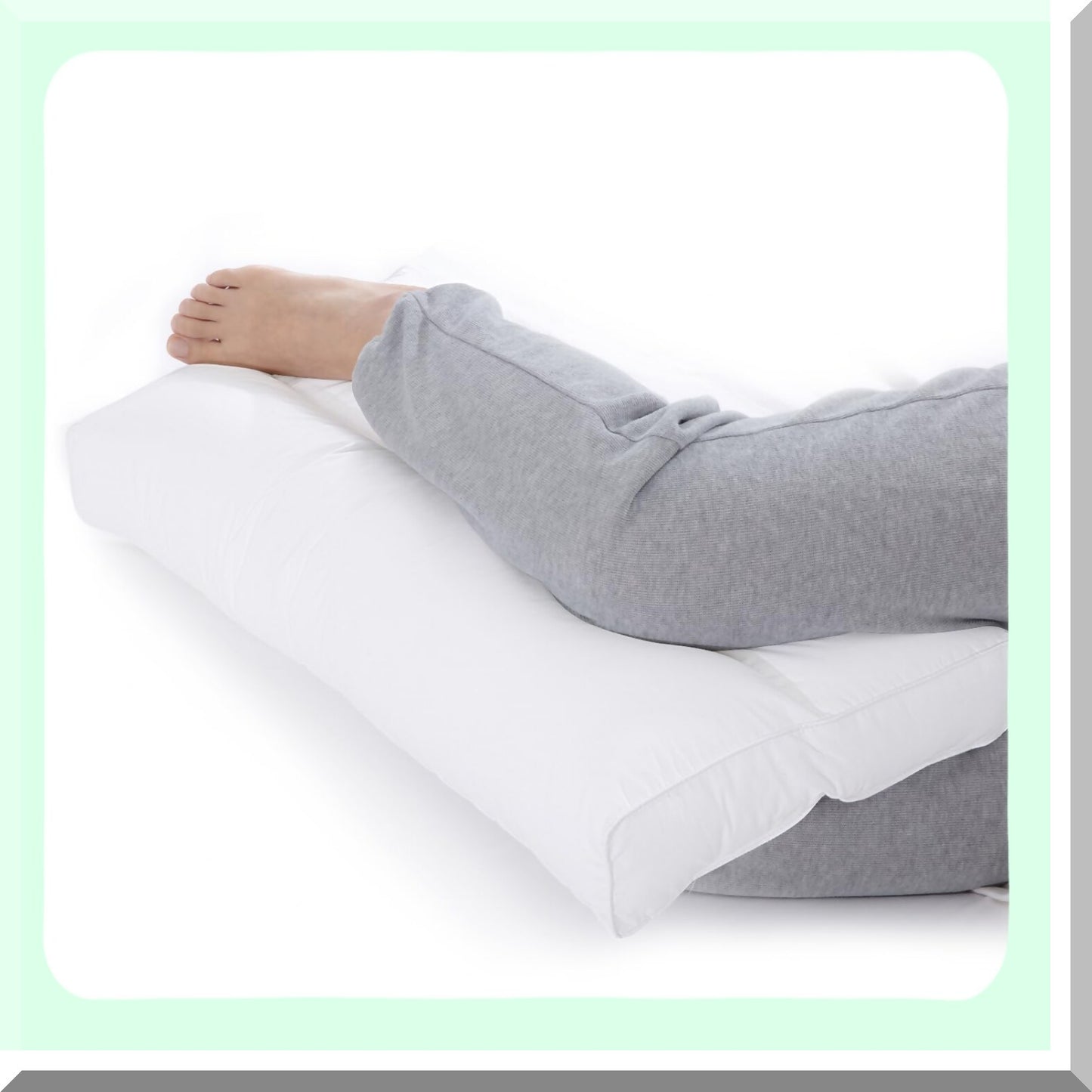 SleepEase Knee Support Pillow - Hip Pain Relief for Side Sleepers, Sciatica & Back Pain Relief - Between Leg Pillow for Pregnancy Support & Ankle Support - Down Alternative Sleeping Pillow