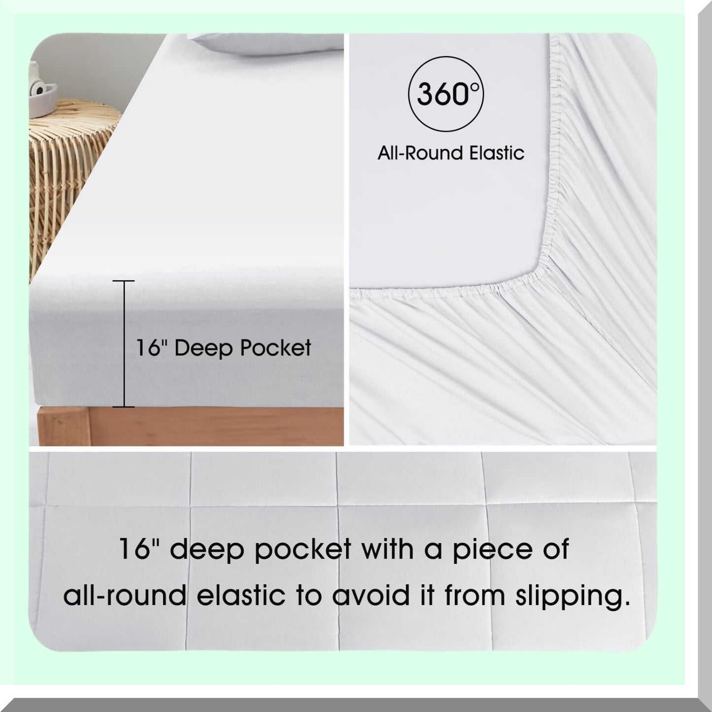 UltraSoft California Comforter Set - 7 Piece Bedding Bundle with Down Alternative Comforter, Pillow Shams, Sheets, and Pillowcase for Ultimate Comfort in White