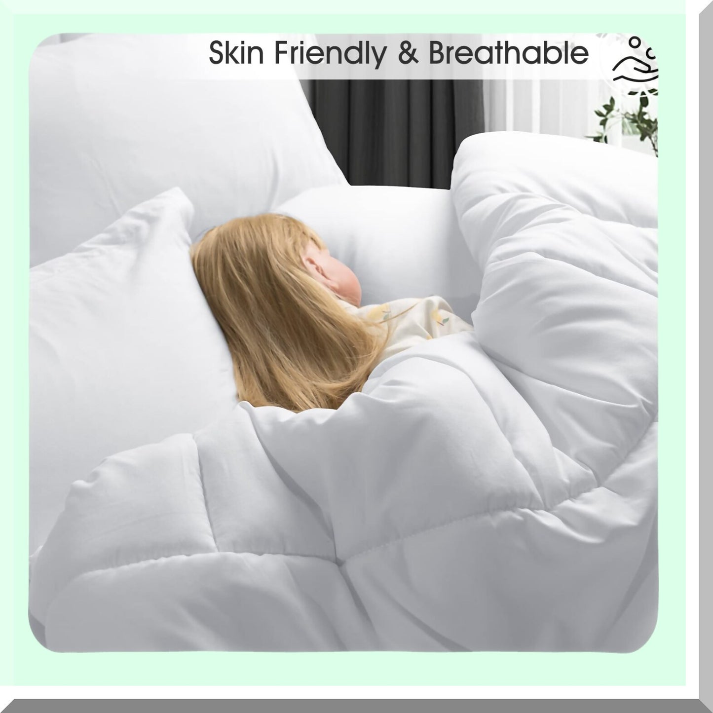 UltraSoft California Comforter Set - 7 Piece Bedding Bundle with Down Alternative Comforter, Pillow Shams, Sheets, and Pillowcase for Ultimate Comfort in White