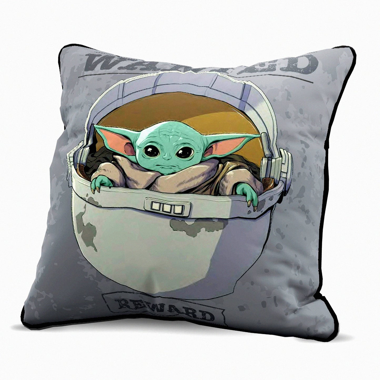 Galactic Bounty Hunter Baby Yoda Pillow Cover - Soft Throw Pillow for Kids Room Decor, Mandalorian Theme Bedding with The Child Grogu Design