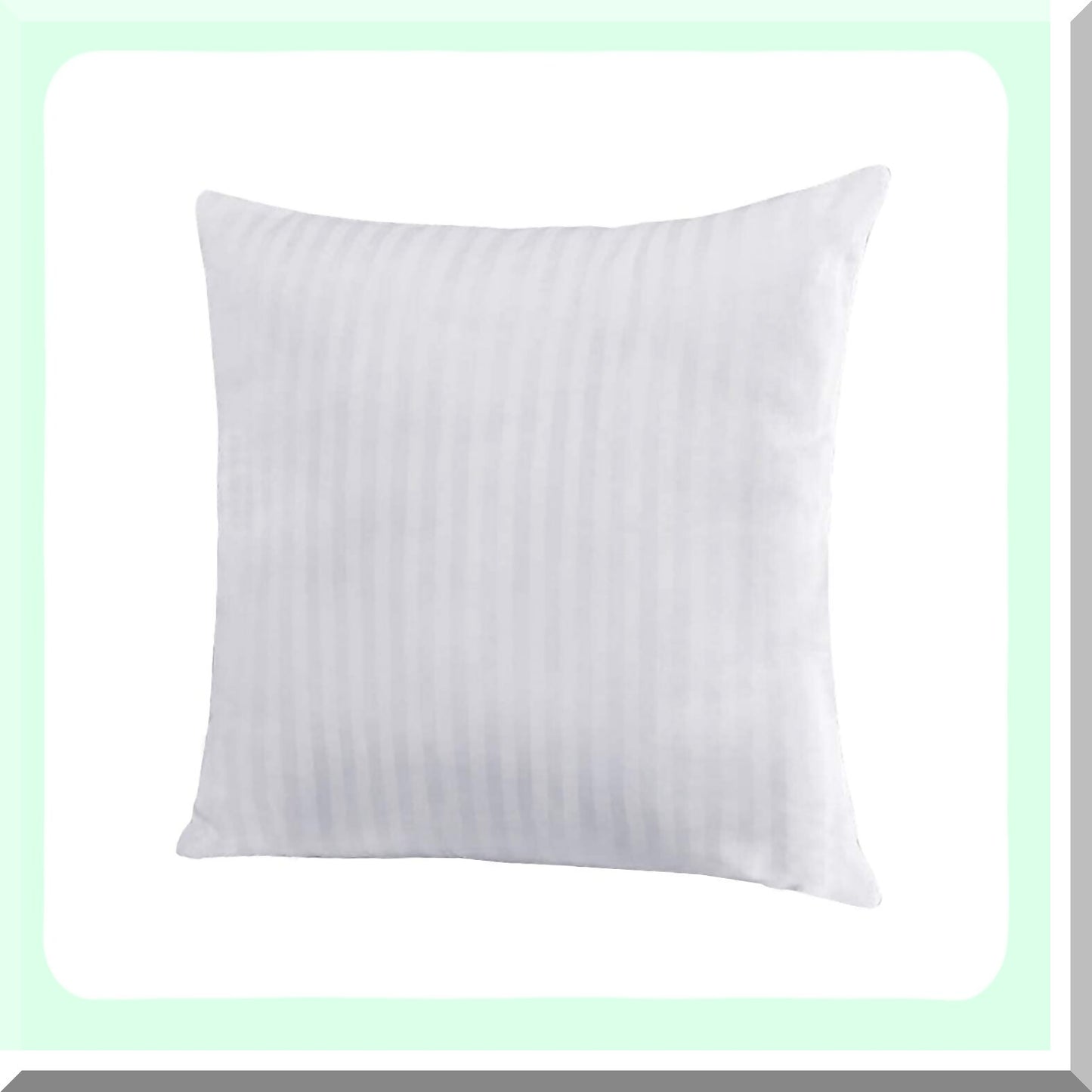 Premium Square Pillow Insert - 20x20 Polyester Sham Form for White Striped Covers - Homie Stuffer