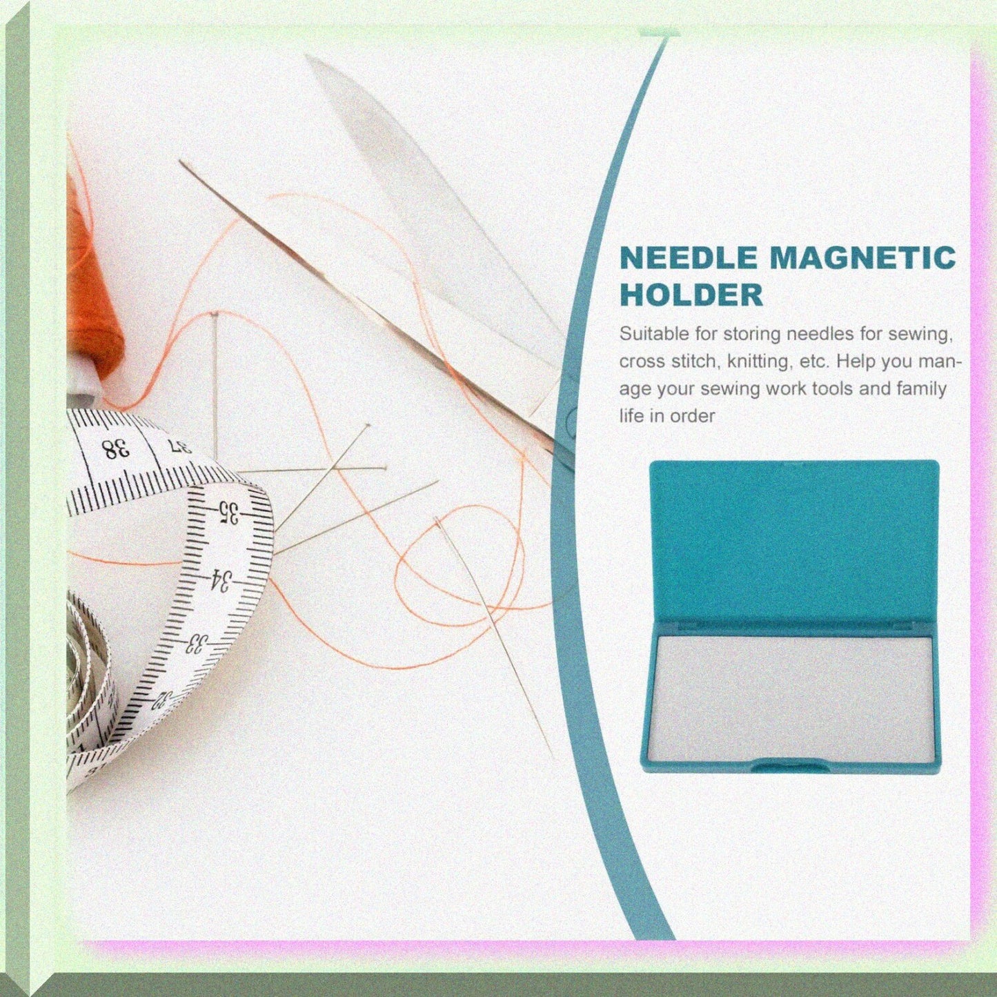 Magnetic Sewing Needle Case Blue Small