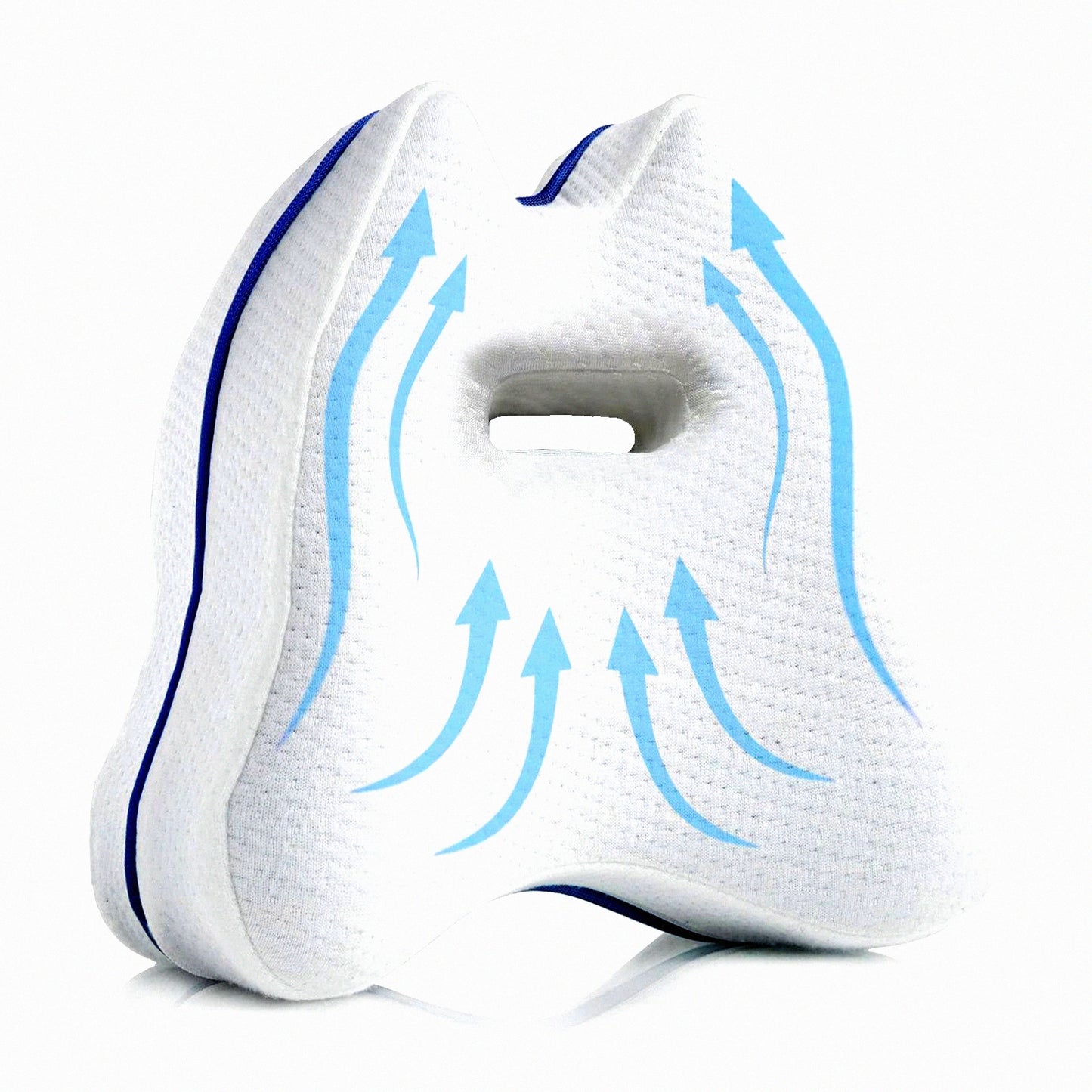 OrthoFoam Side Sleeper Knee Pillow - Memory Foam Leg Support Cushion for Back Pain Relief & Pregnancy Comfort. Sleep Better with Leg Positioner Pillow.