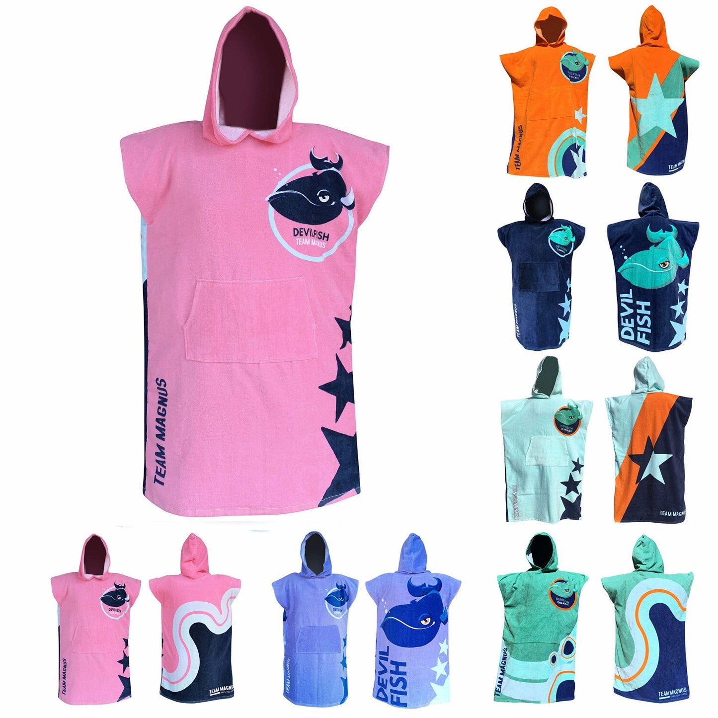 Kids' Hooded Bath Towel 4'-5'6" for Water Sports
