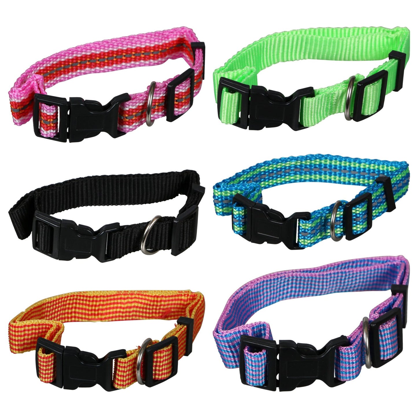 Greenbrier Kennel Club Medium Adjustable Dog Collars (Pack of 18)