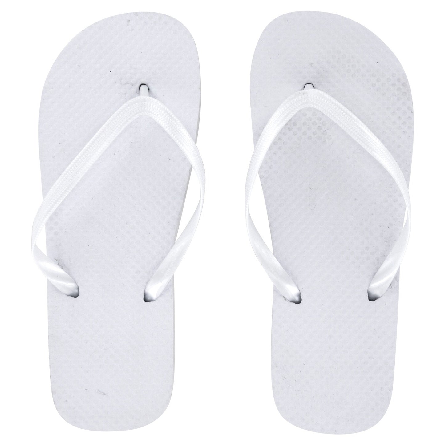 Ladies' Solid White Rubber Flip-Flops (Pack of 24)