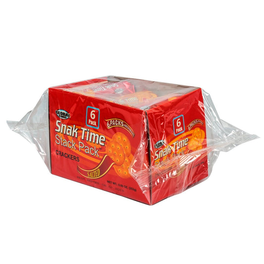 Snak Time Snack Pack Salted Crackers, 6-ct. Packs (Pack of 12)